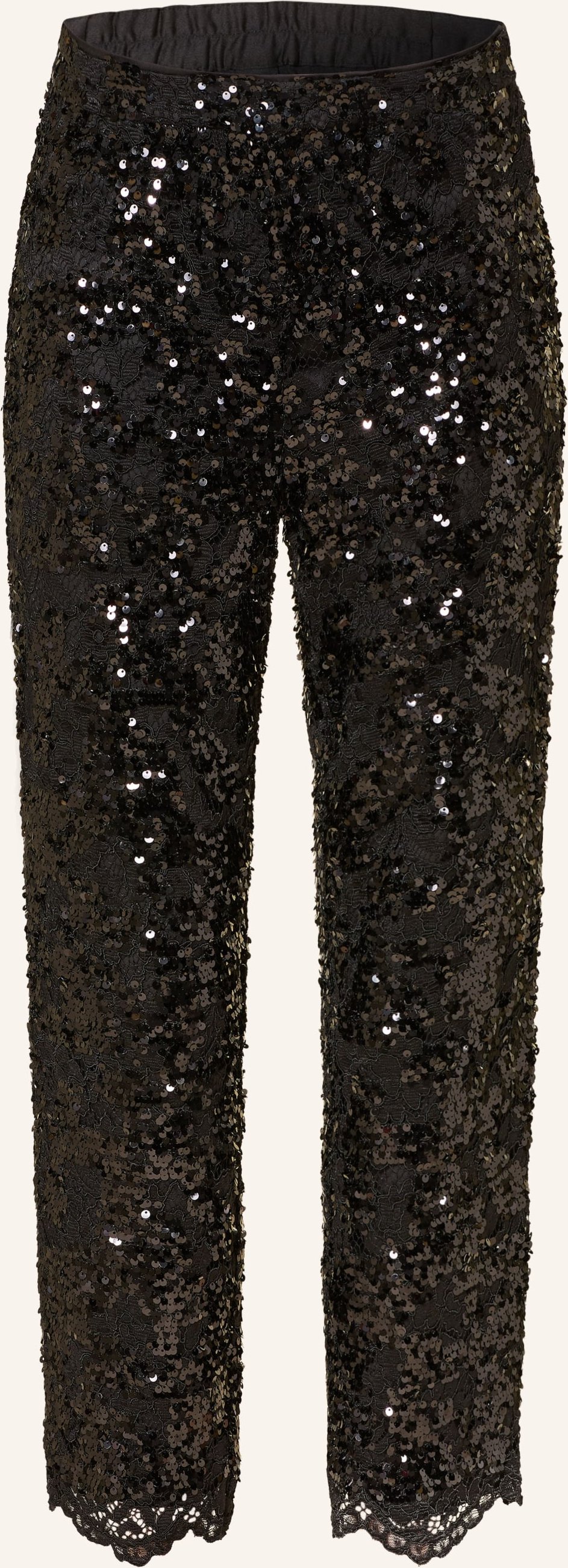 Marc Cain Spitzenhose Fria Mit Pailletten schwarz