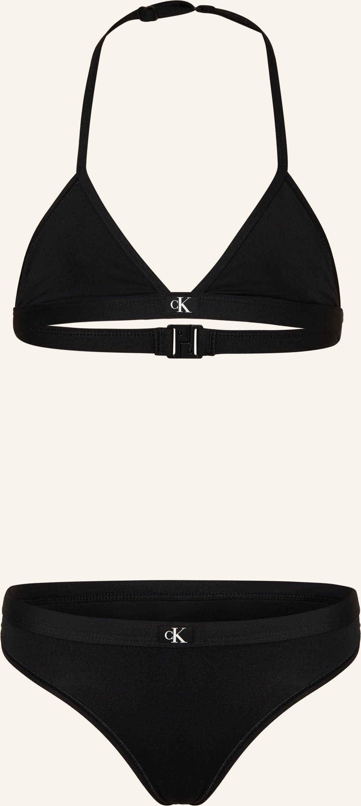 Calvin Klein Triangel-Bikini Ck Monogram schwarz