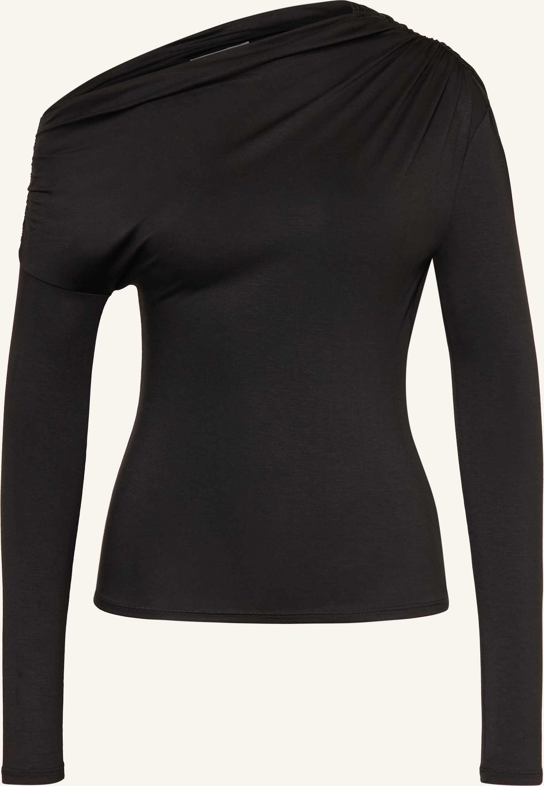 Patrizia Pepe One-Shoulder-Shirt Maglia schwarz