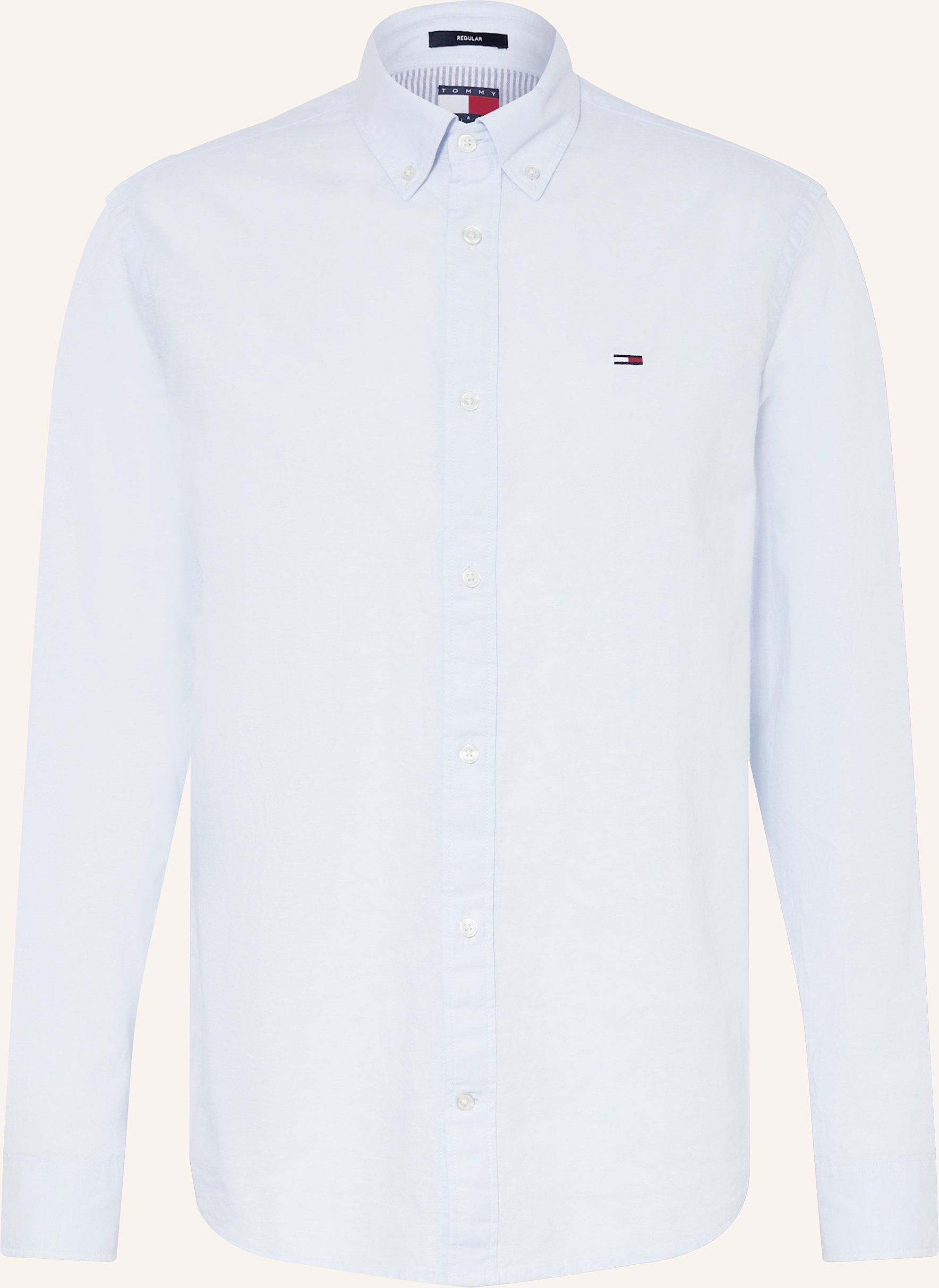 Tommy Jeans Hemd Regular Fit Mit Leinen blau