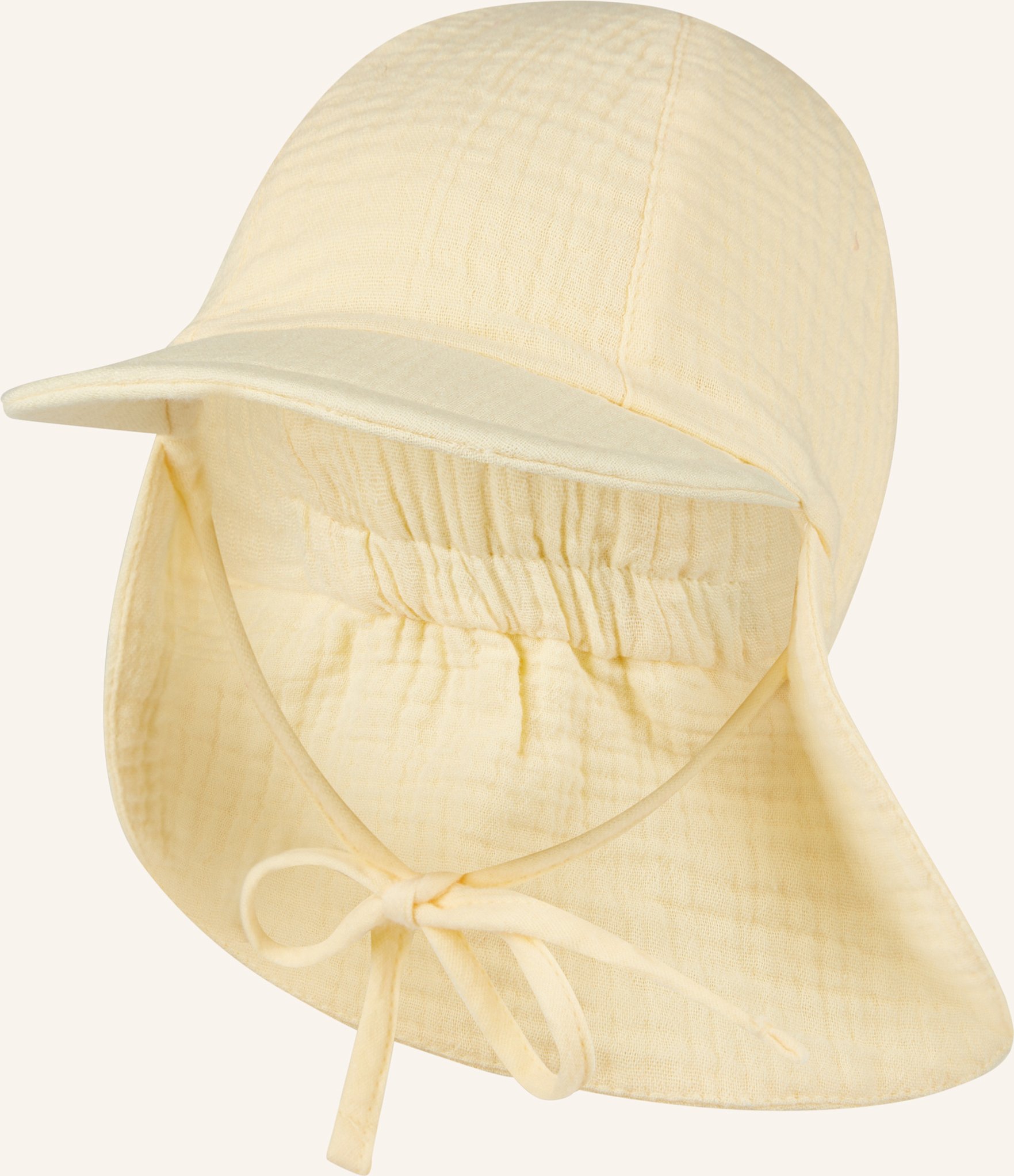 Sterntaler Schirmmütze Mit Nackenschutz Musselin gelb