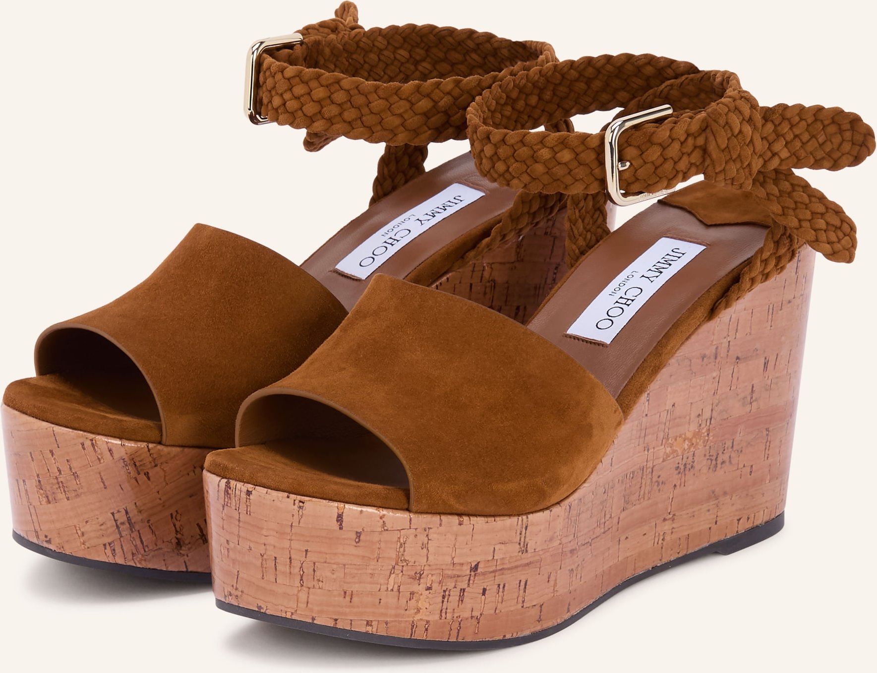 Jimmy Choo Plateau-Wedges Jori 100 braun