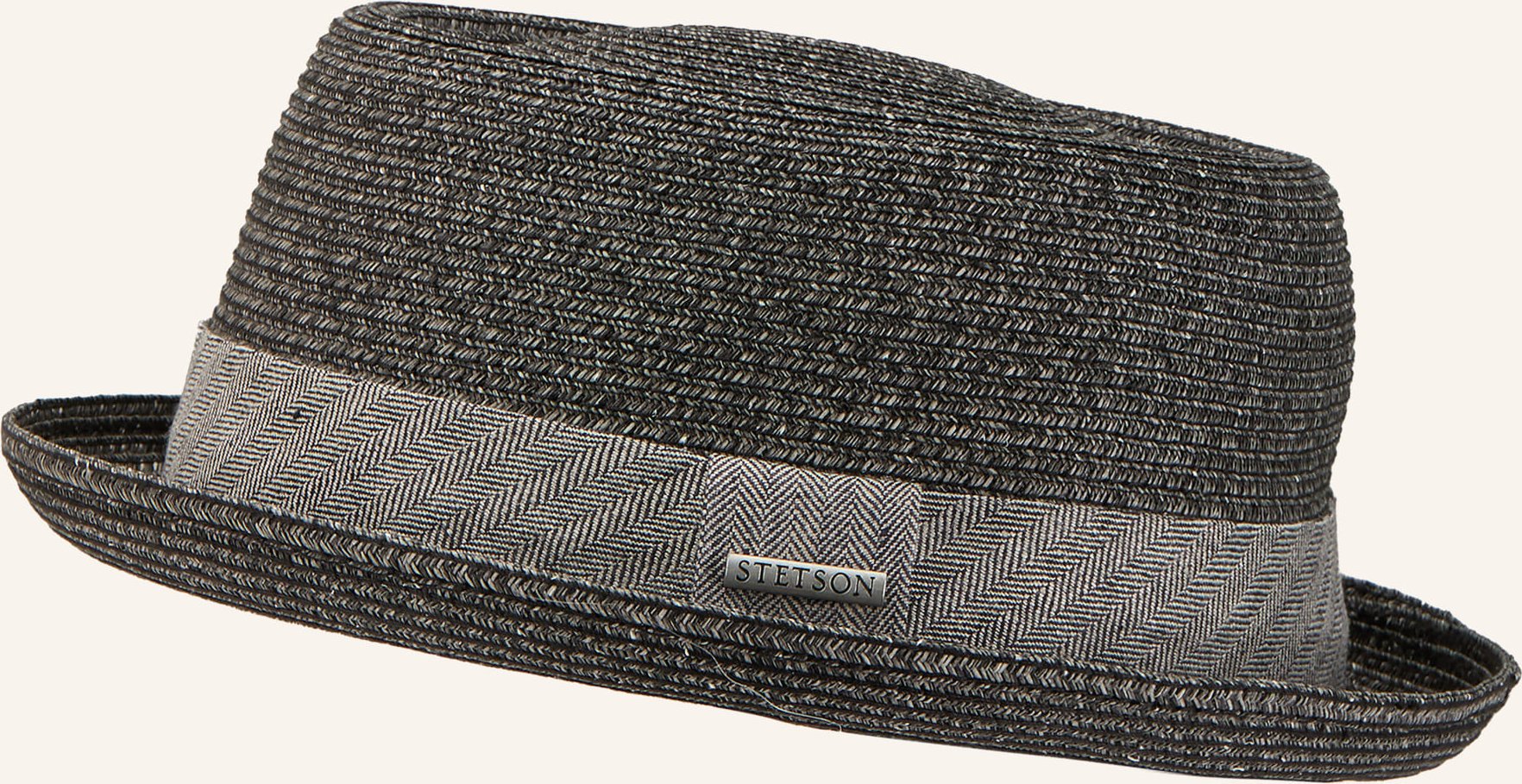 Stetson Strohhut Toyo Pork Pie grau