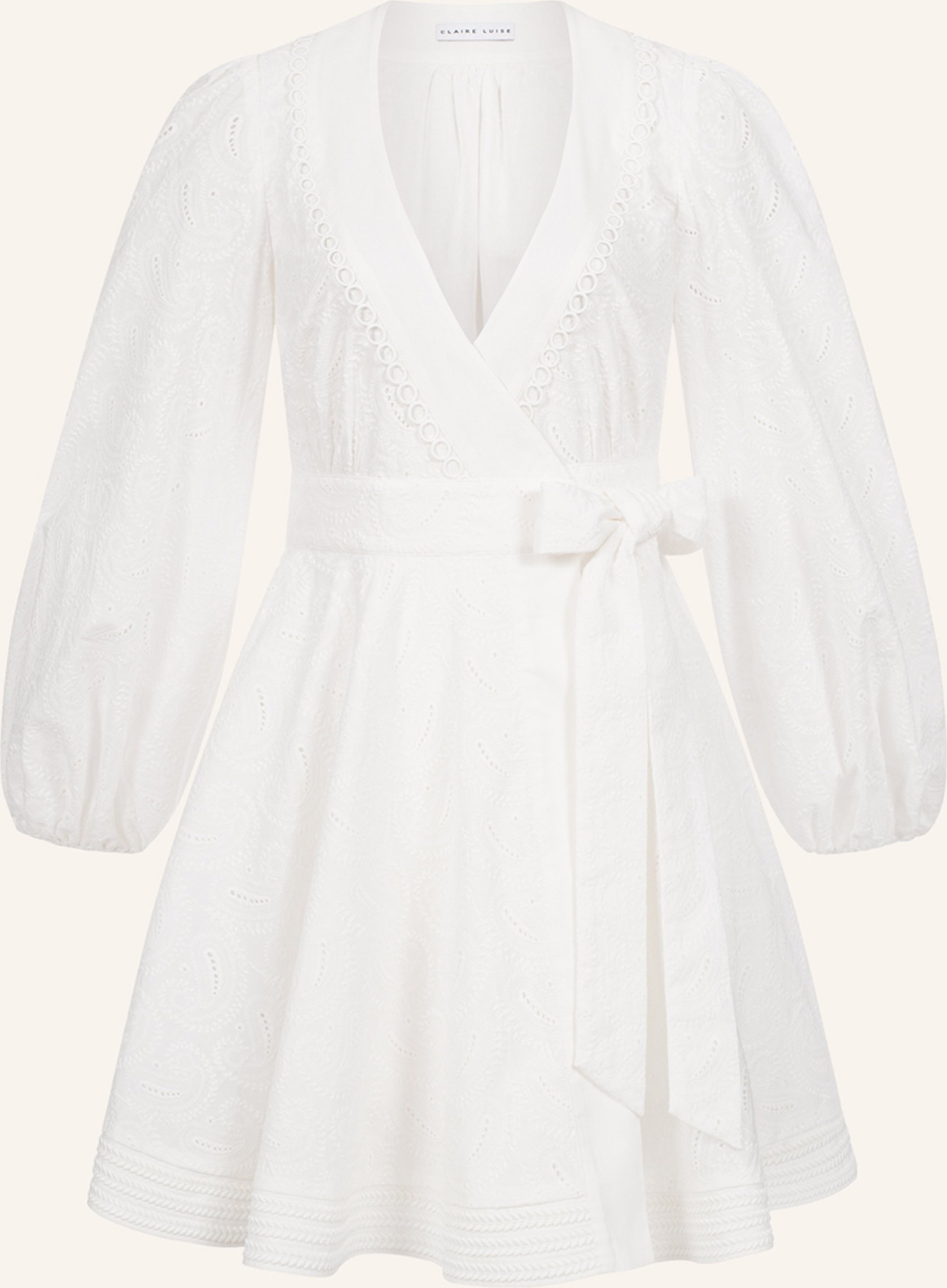 Claire Luise Minikleid Mit Stickerei weiss