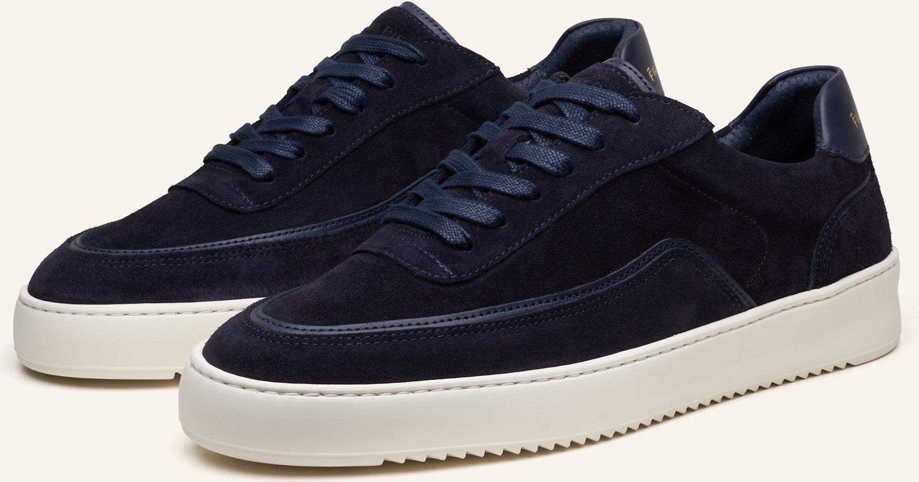 Filling Pieces Sneaker Mondo Stack Suede blau