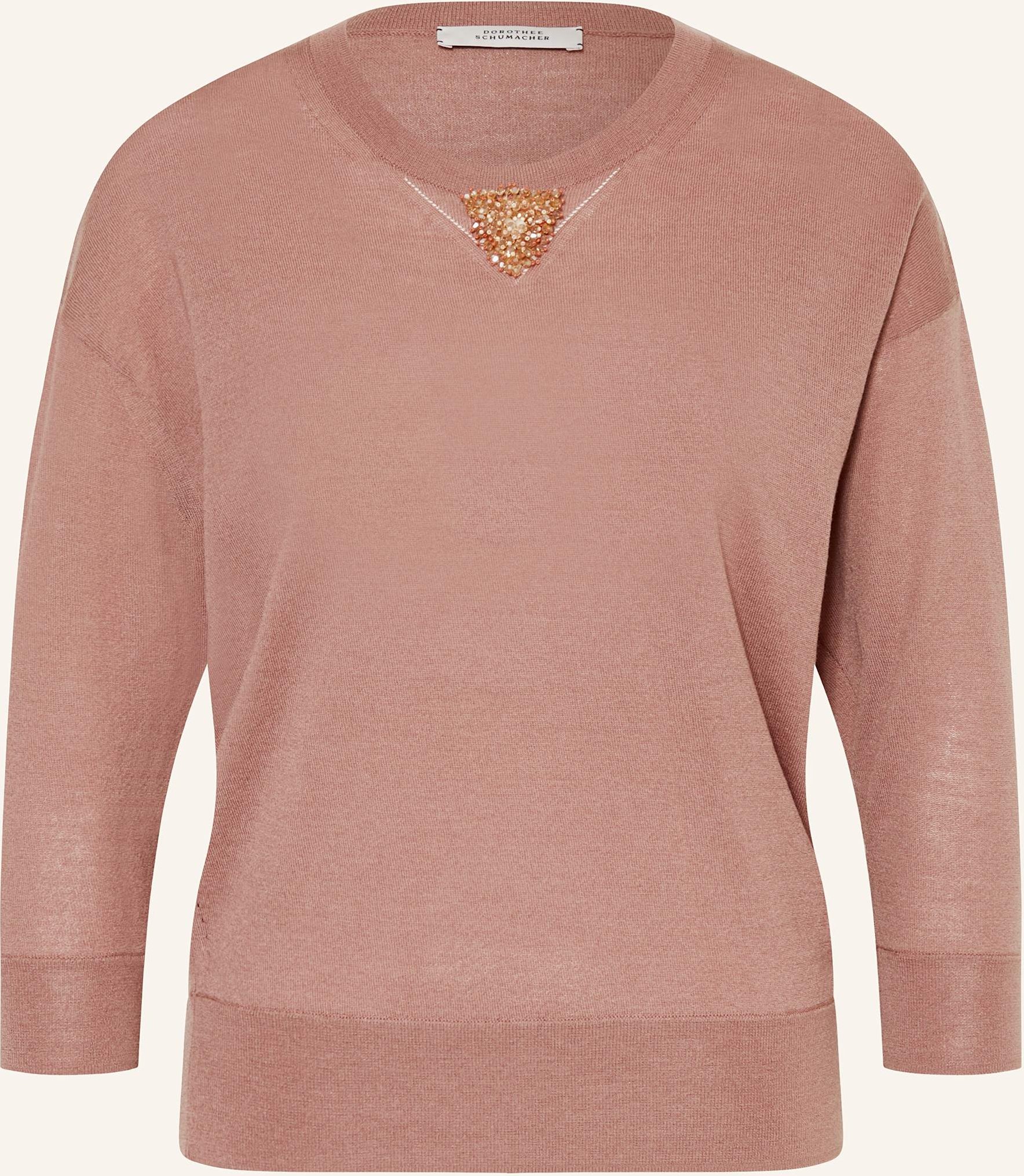 Thumbnail - Dorothee Schumacher Pullover Refined Essentials Mit Schmuckperlen rosa