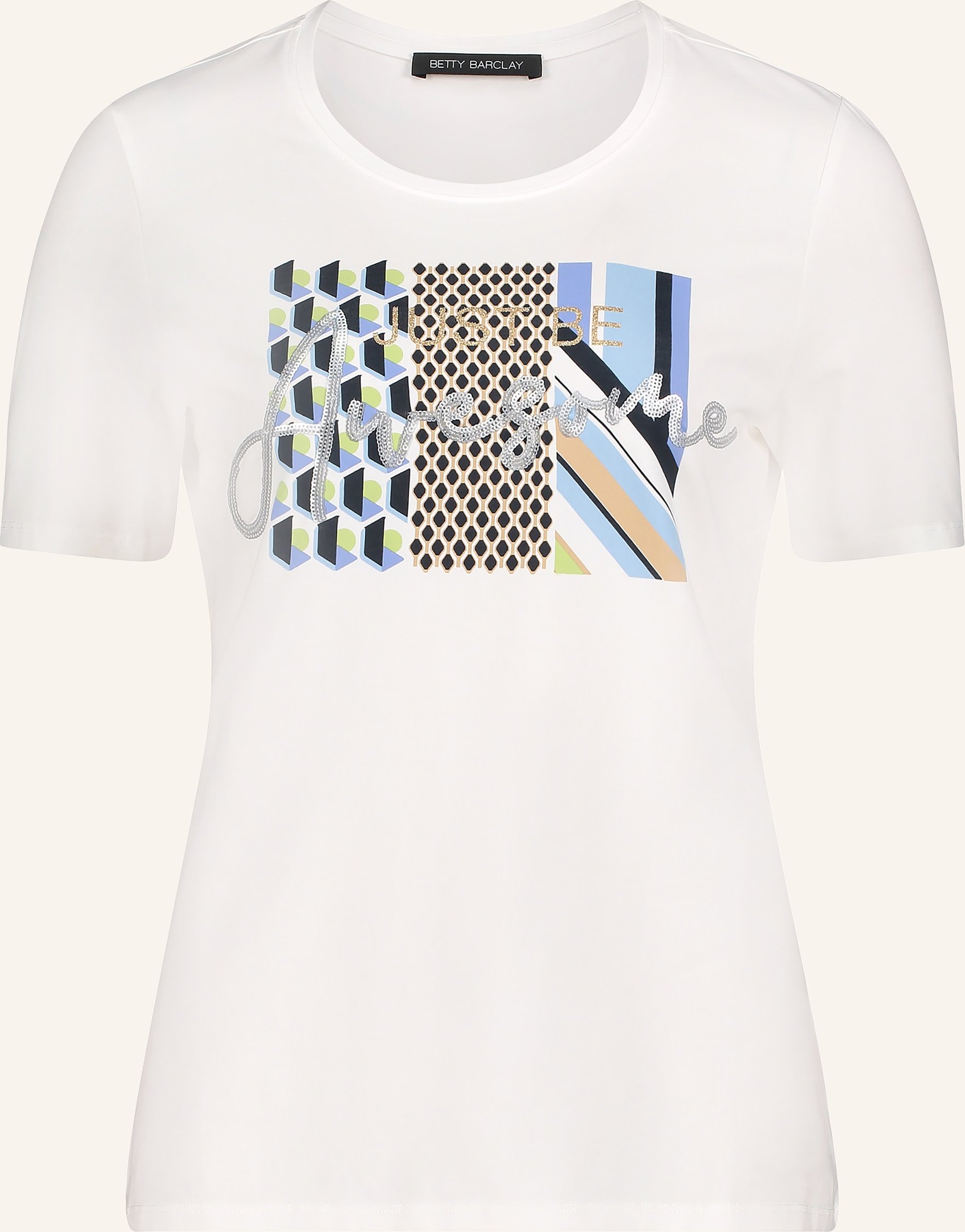 Betty Barclay T-Shirt Mit Pailletten weiss