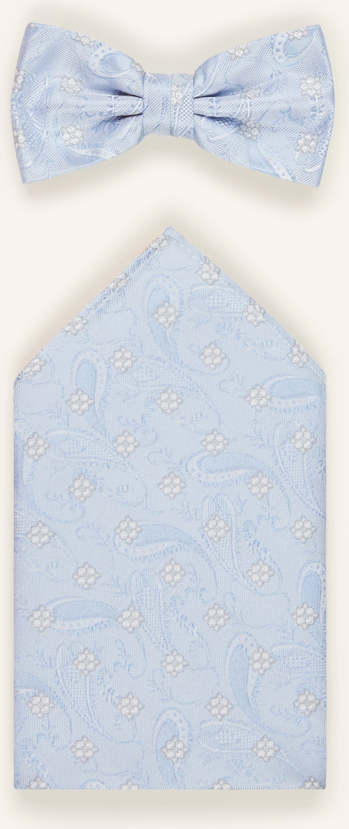 Paul Set: Fliege Und Einstecktuch blau