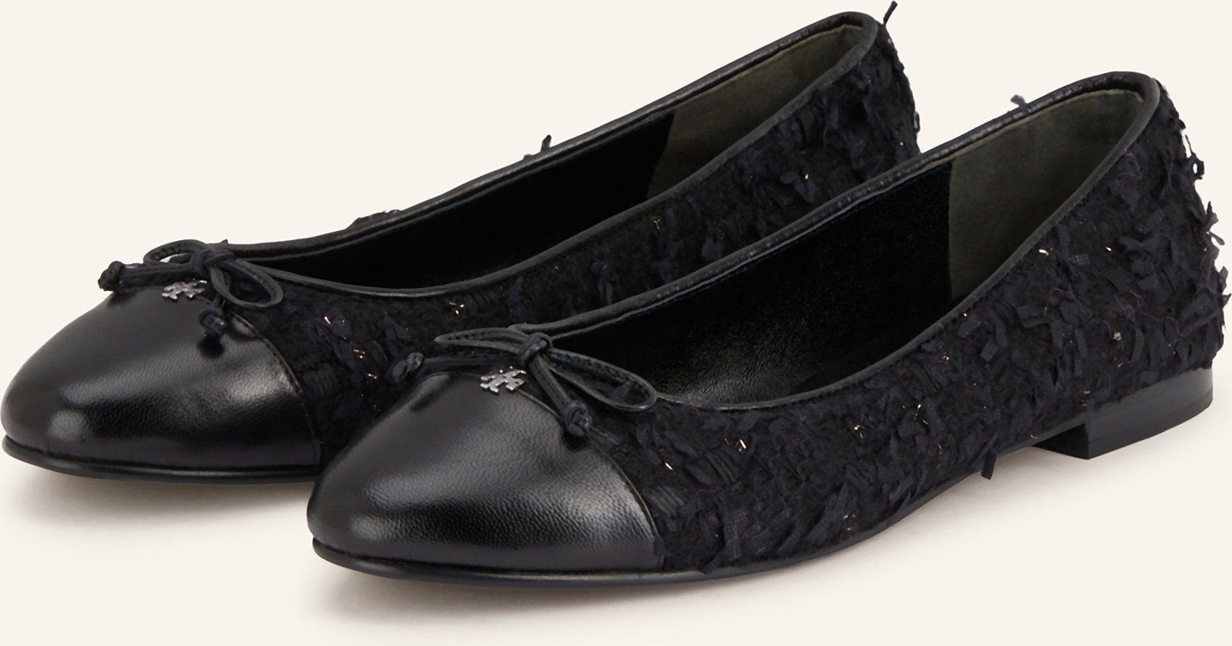 Tory Burch Ballerinas Mit Glitzergarn blau