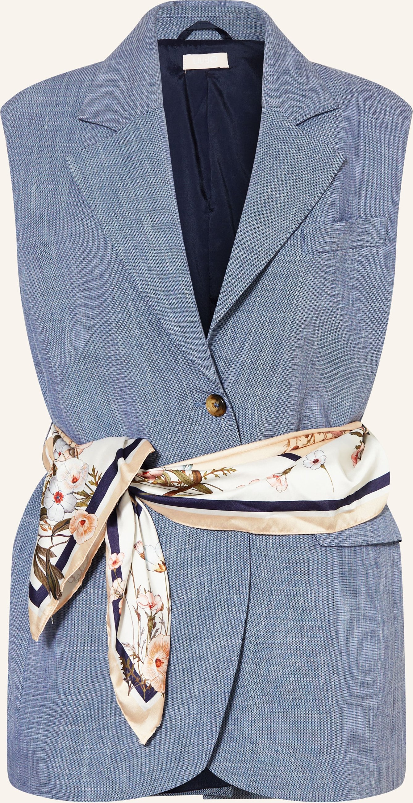 Liu Jo Blazerweste Mit Abnehmbarem Tuch blau