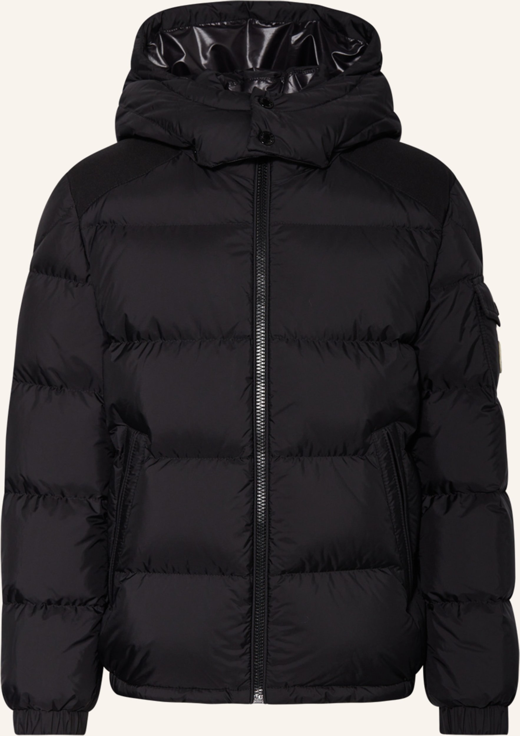 Thumbnail - Moncler Enfant Daunenjacke Jake Mit Abnehmbarer Kapuze schwarz