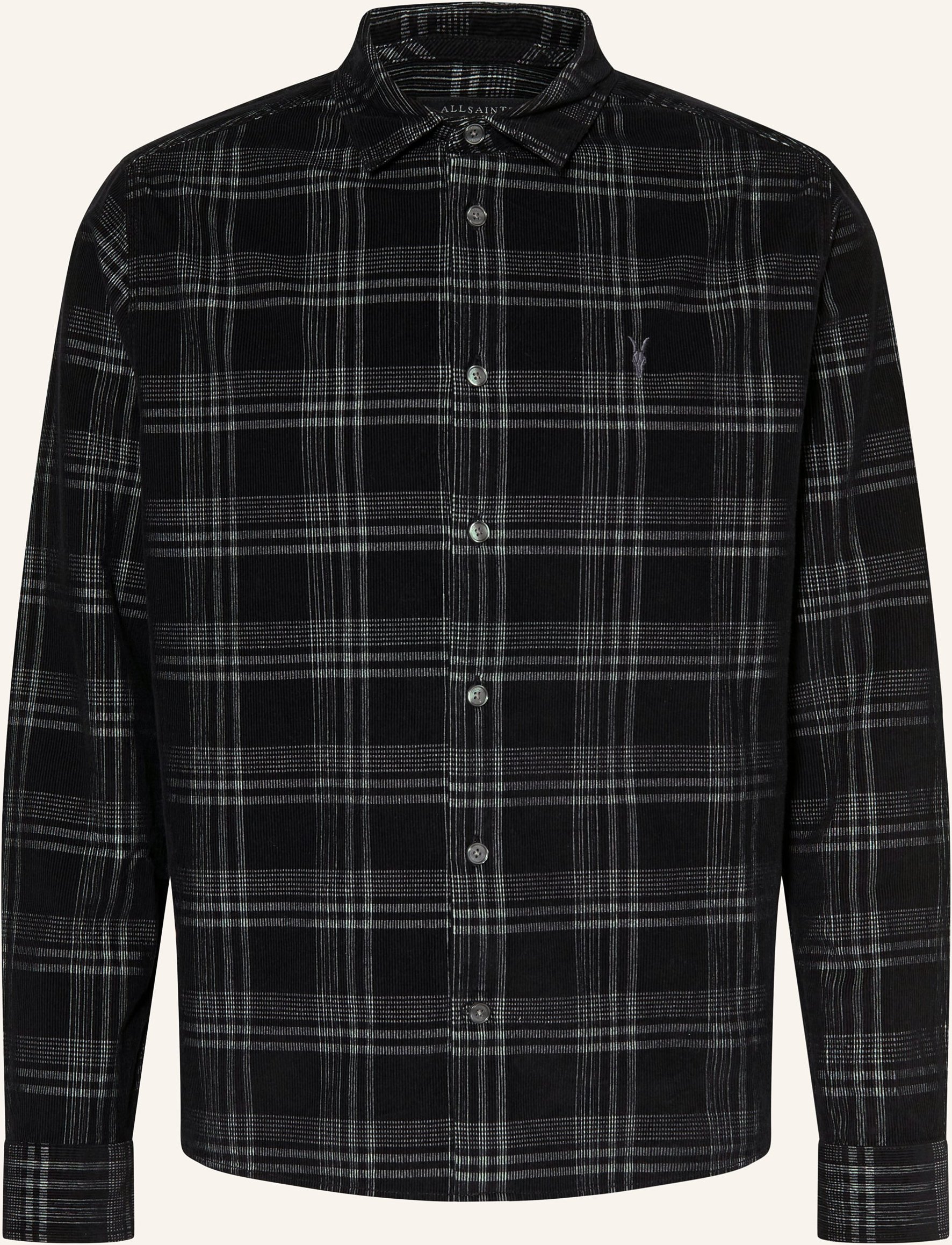 Allsaints Cordhemd Rockley Relaxed Fit schwarz