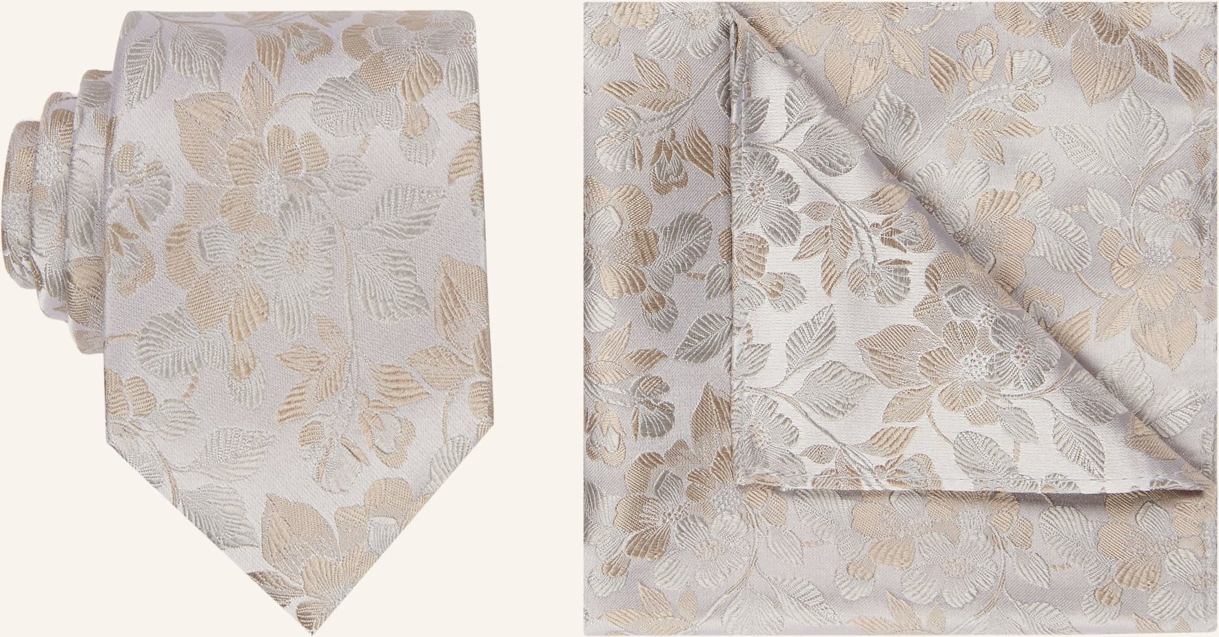 Digel Set Danny: Krawatte Und Einstecktuch beige