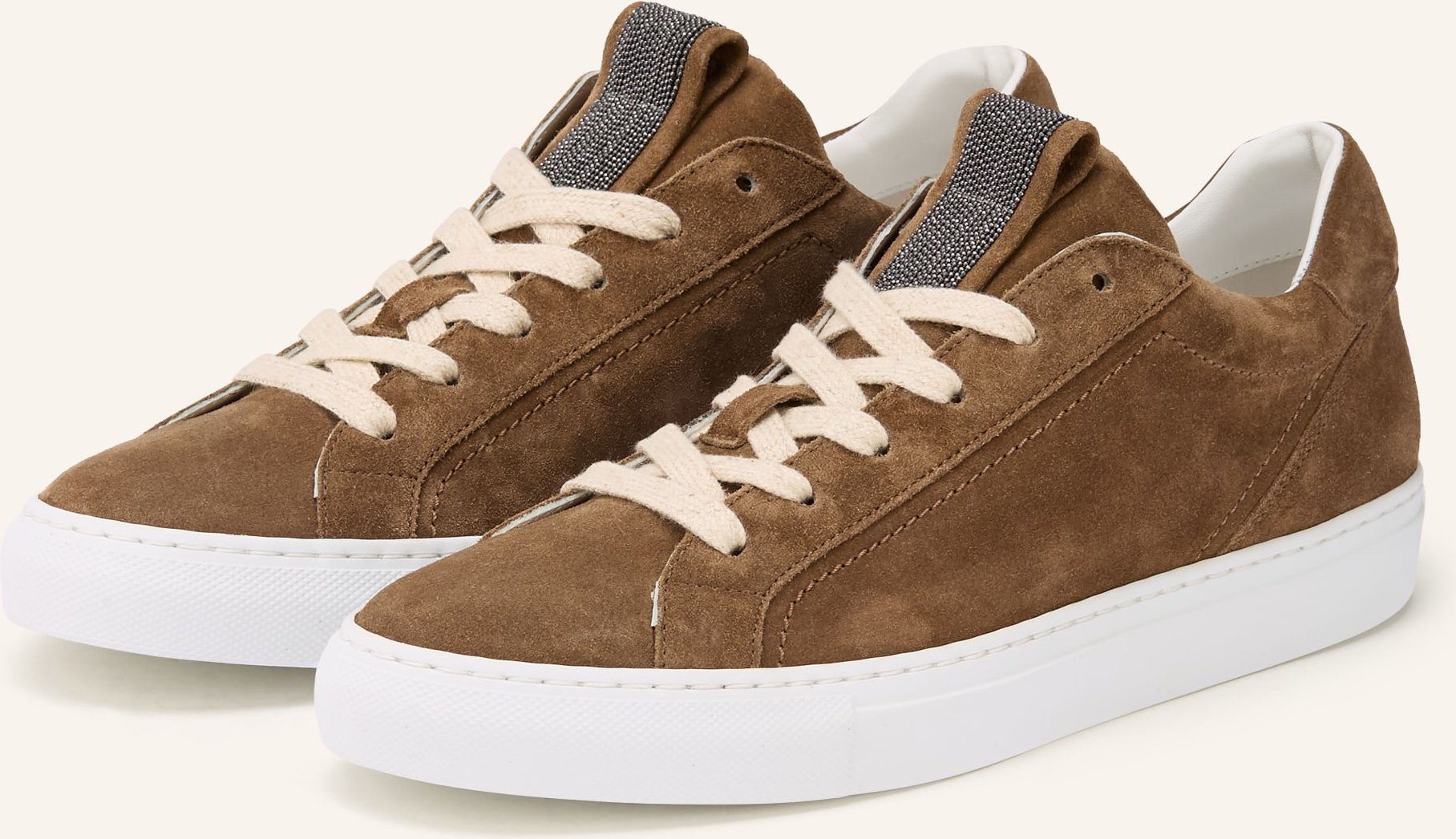 Brunello Cucinelli Sneaker Pair Of Sneakers Mit Schmucksteinen braun