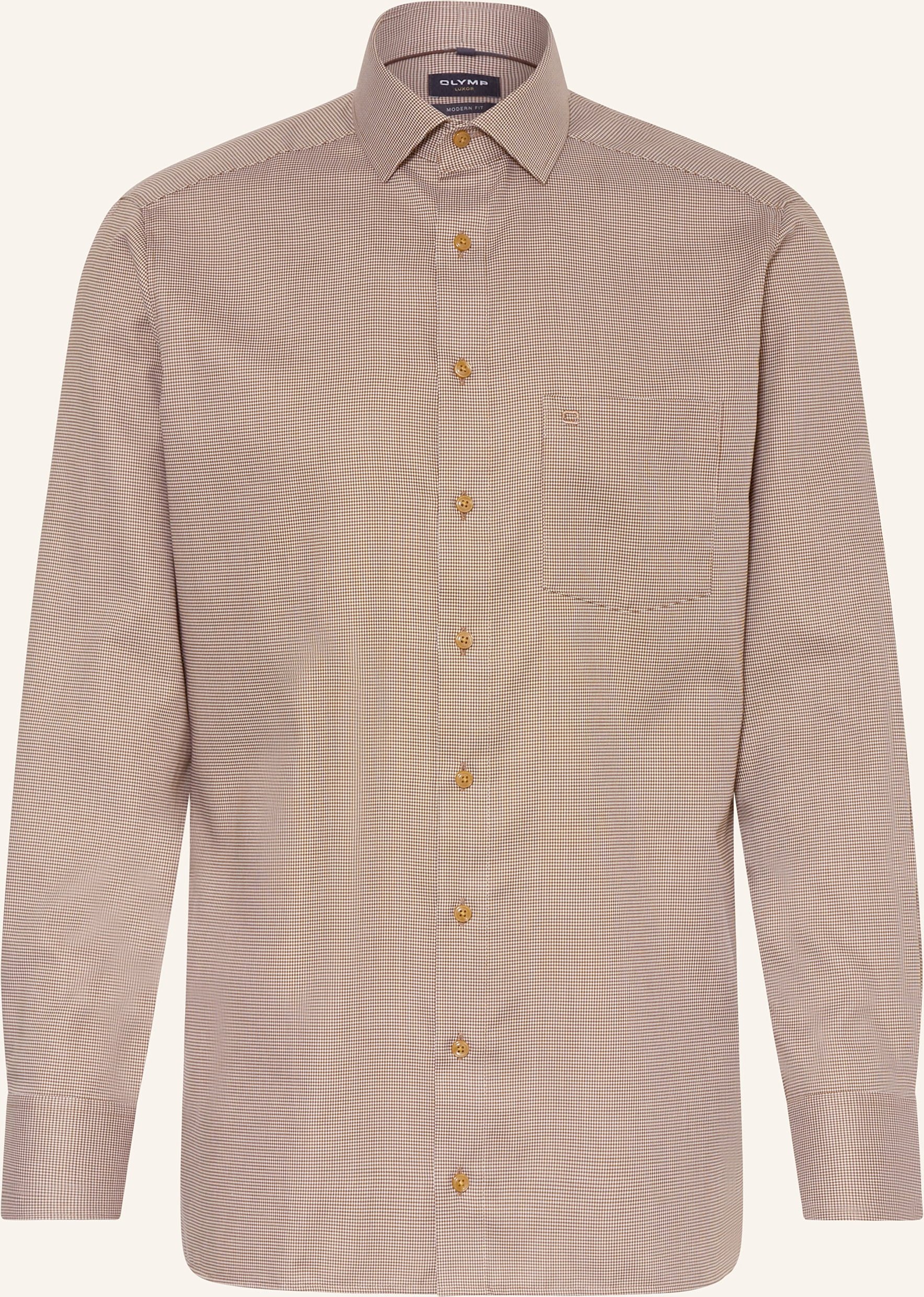 Olymp Hemd Luxor Modern Fit braun
