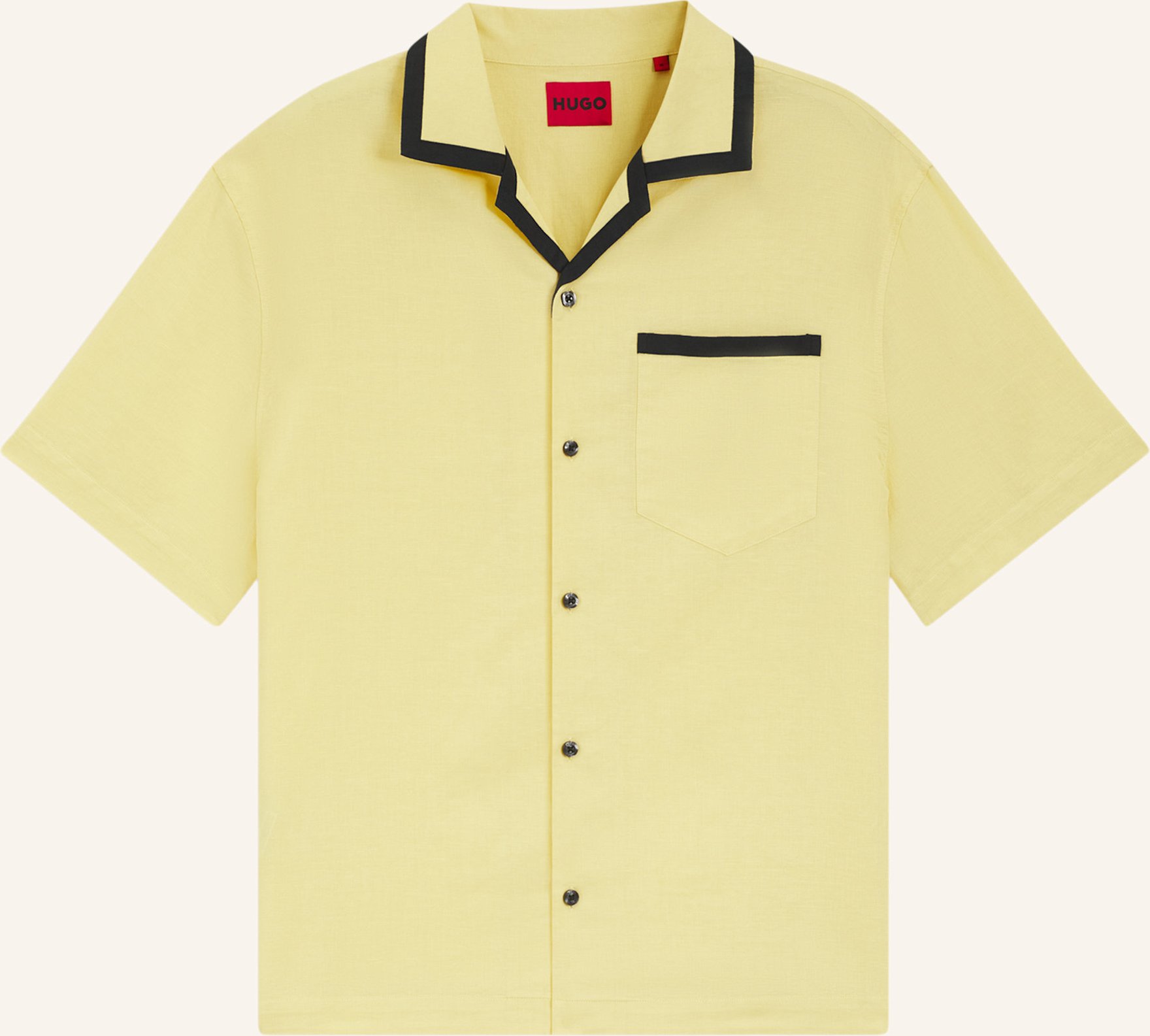 Hugo Business Hemd Exolino Oversize Fit gelb