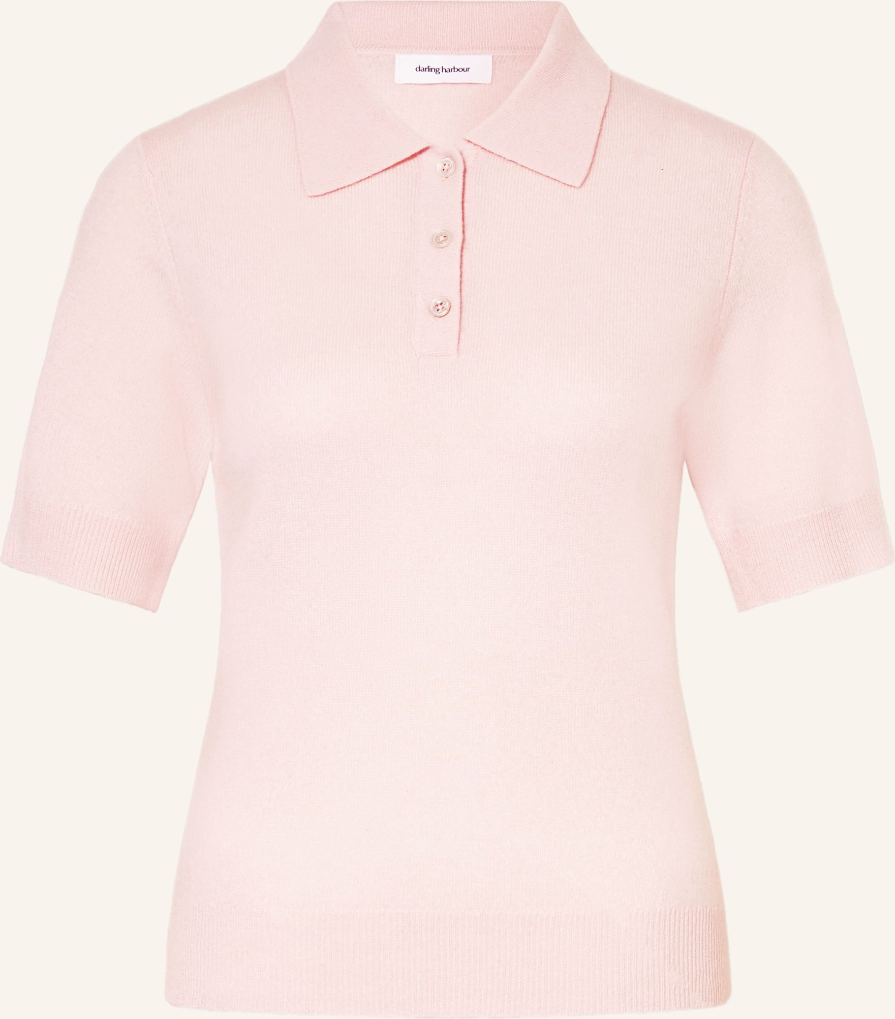 Darling Harbour Strick-Poloshirt Aus Cashmere rosa