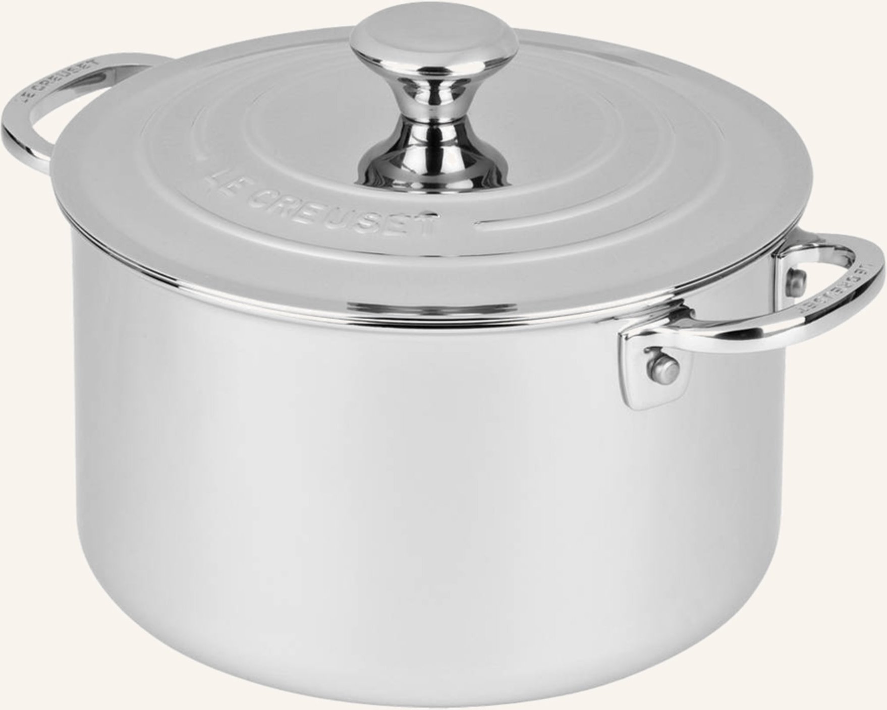 Le Creuset Fleischtopf 3-Ply Plus silber