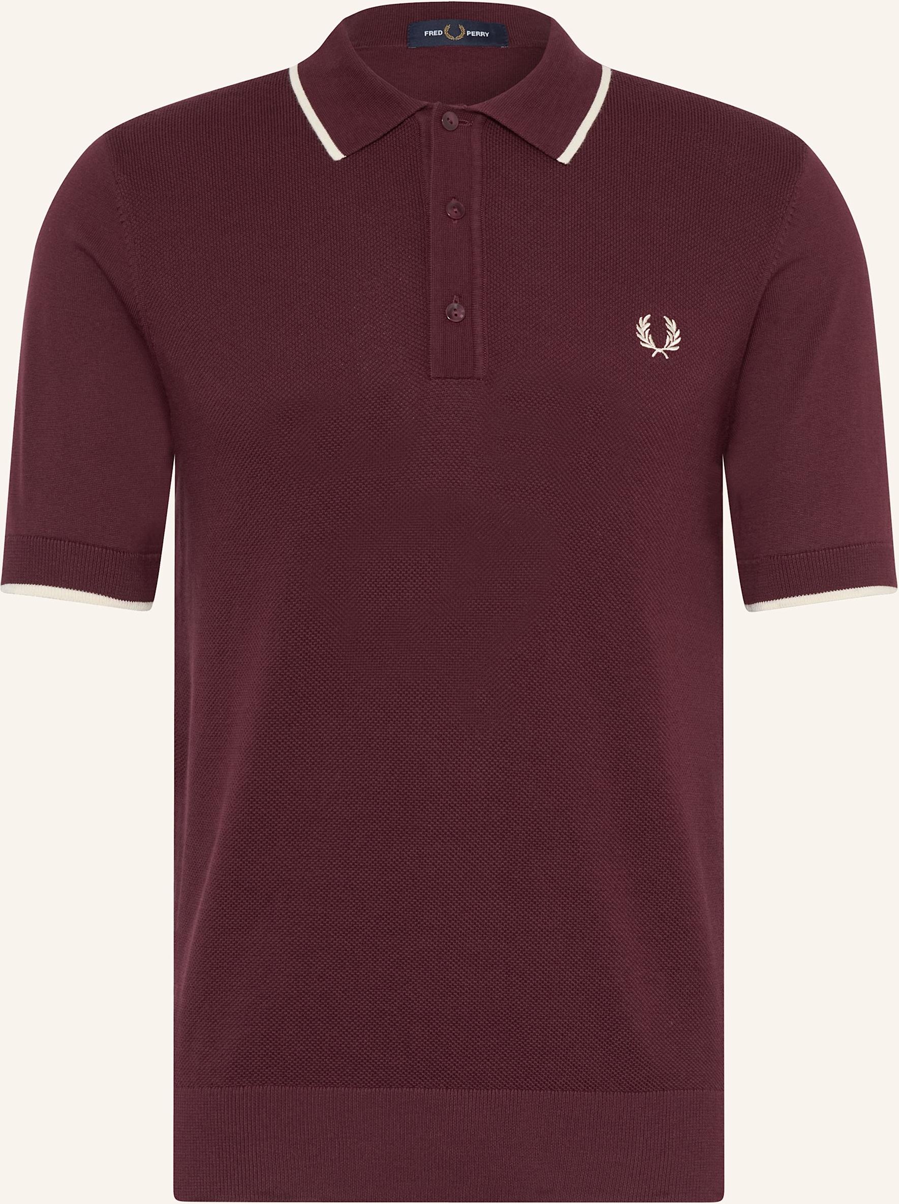 Fred Perry Piqué-Poloshirt rot