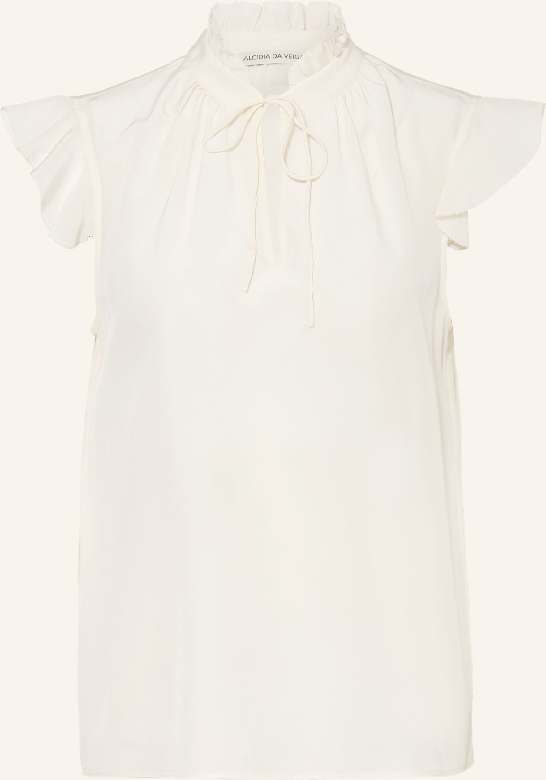 Alcidia Da Veiga Blusenshirt Aus Seide Mit Rüschen weiss