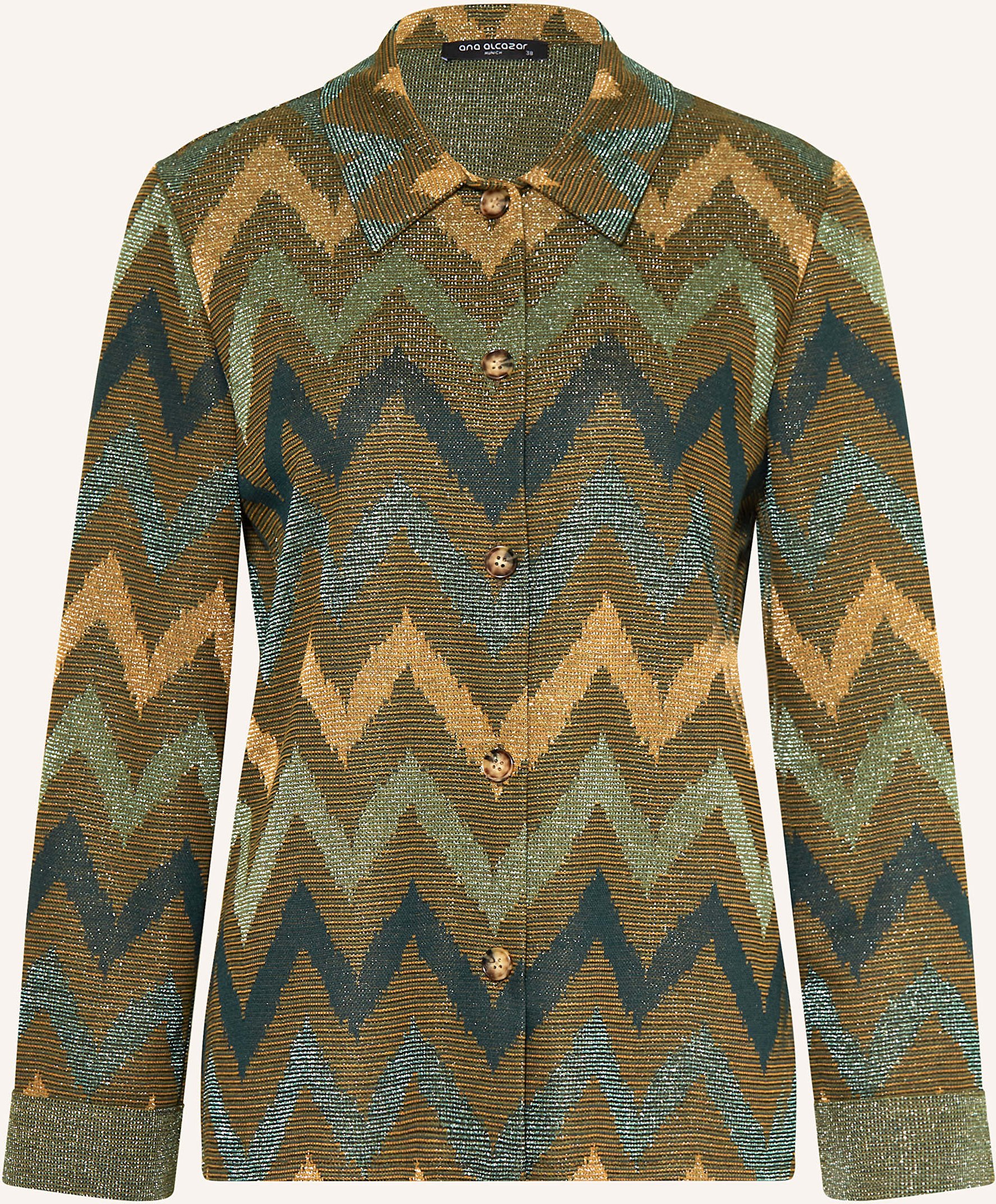 Ana Alcazar Bluse Mit Glitzergarn gruen