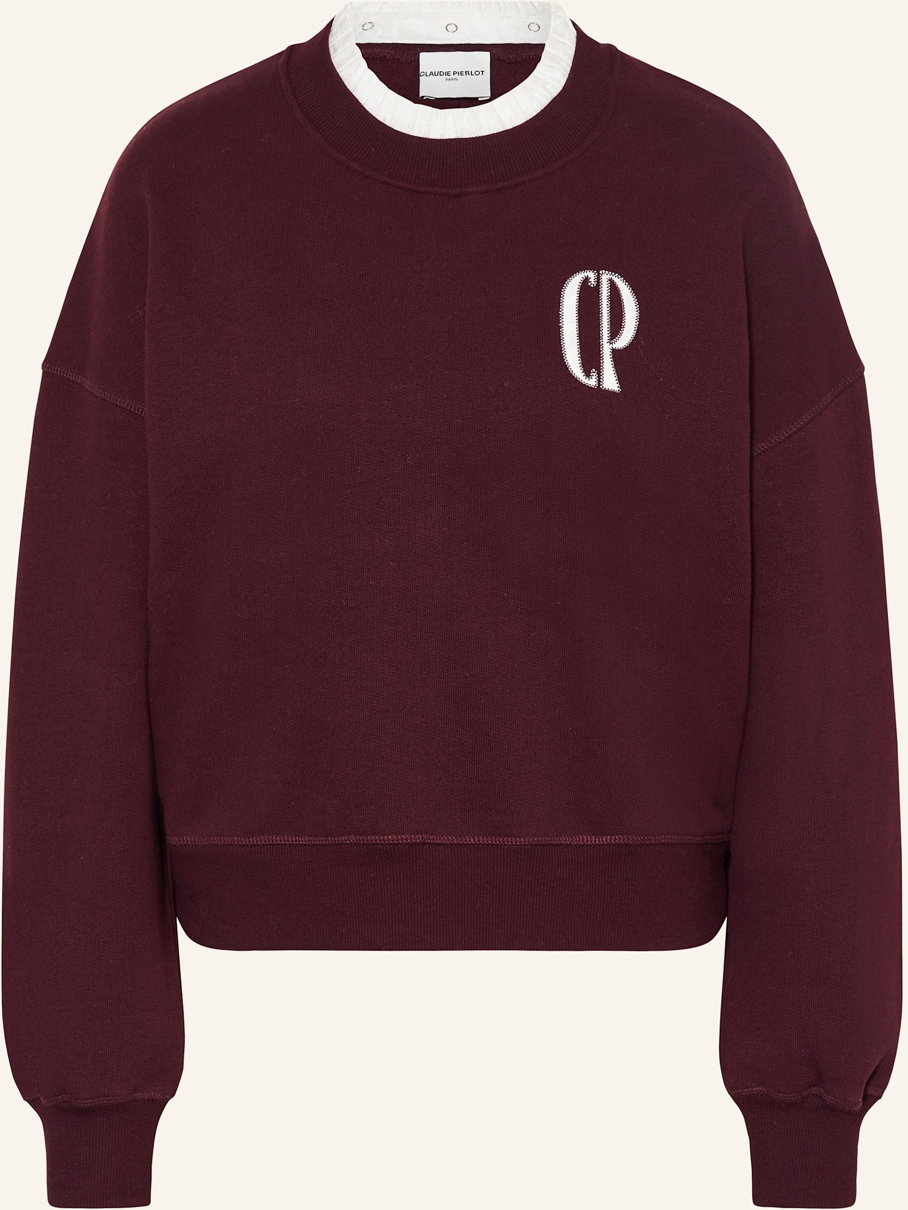 Claudie Pierlot Sweatshirt Mit Abnehmbarem Kragen rot