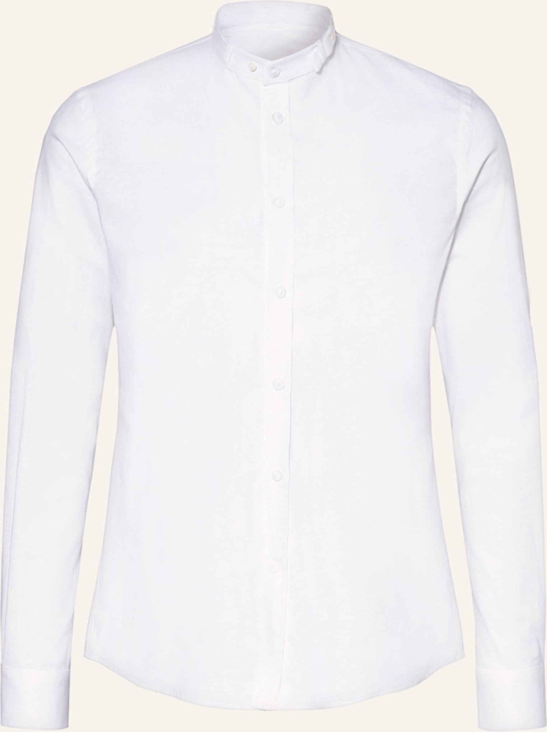 Gottseidank Trachtenhemd Slim Fit Mit Stehkragen weiss