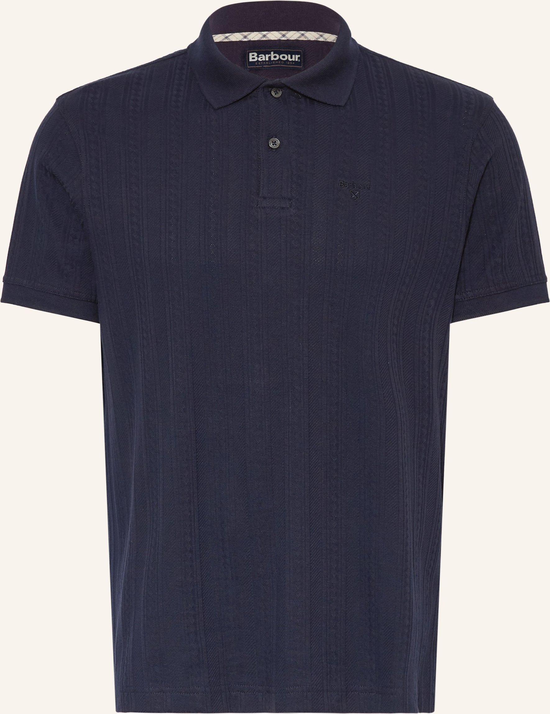 Barbour Jersey-Poloshirt Harwell blau