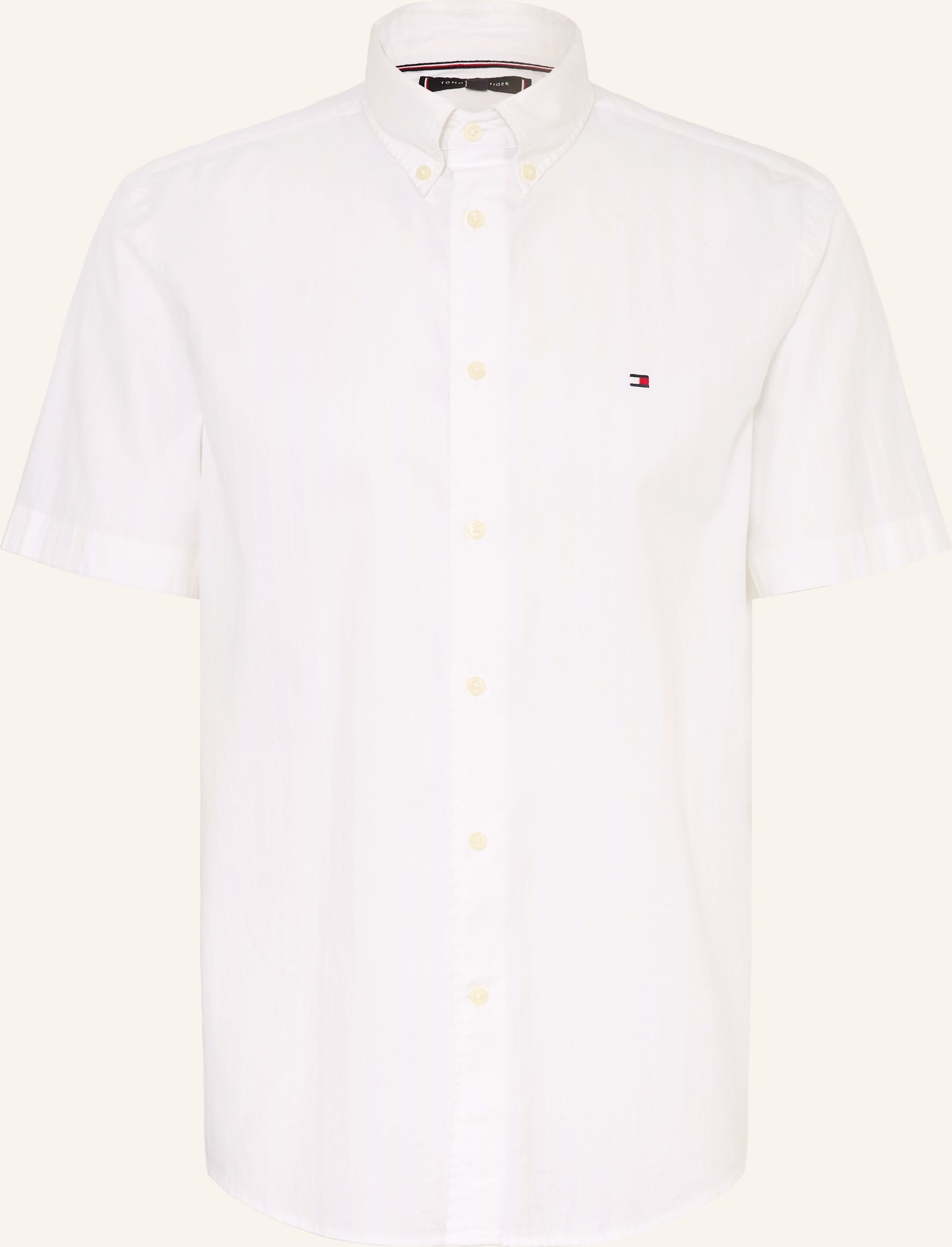 Tommy Hilfiger Kurzarm-Hemd Regular Fit weiss