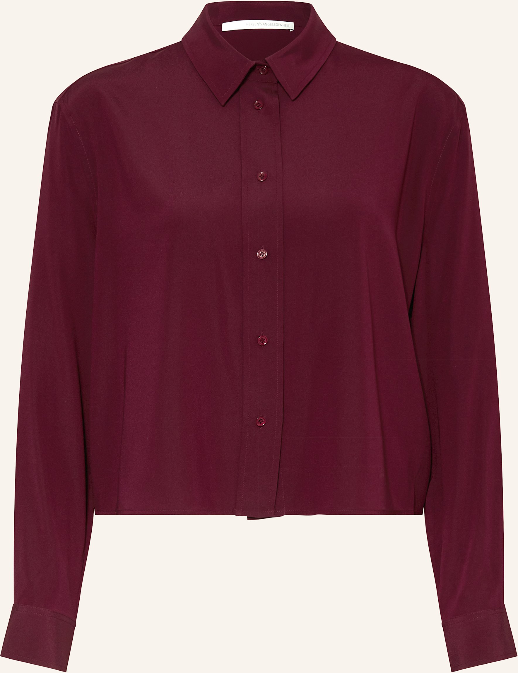 Herzen's Angelegenheit Hemdbluse Aus Seide rot