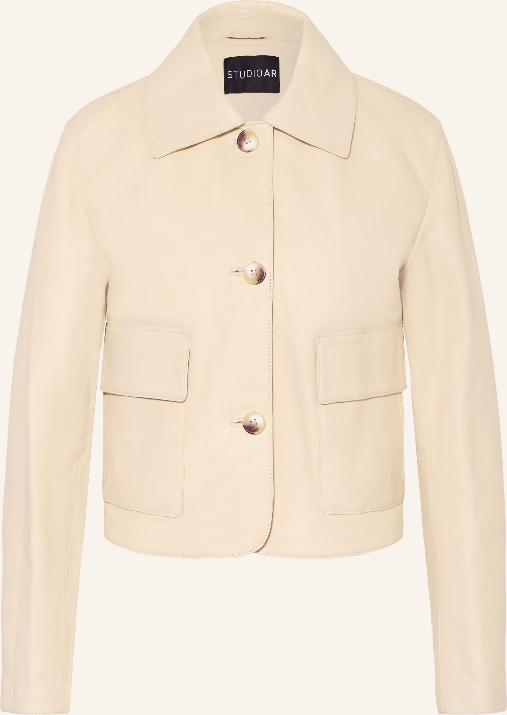 Studio Ar Lederjacke Marley beige