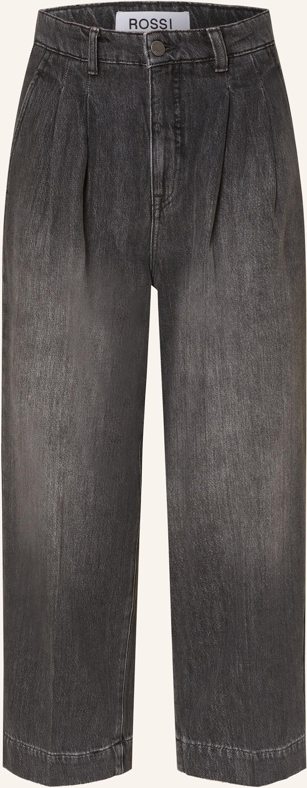 Rossi Wide Leg Jeans Noa Crop grau