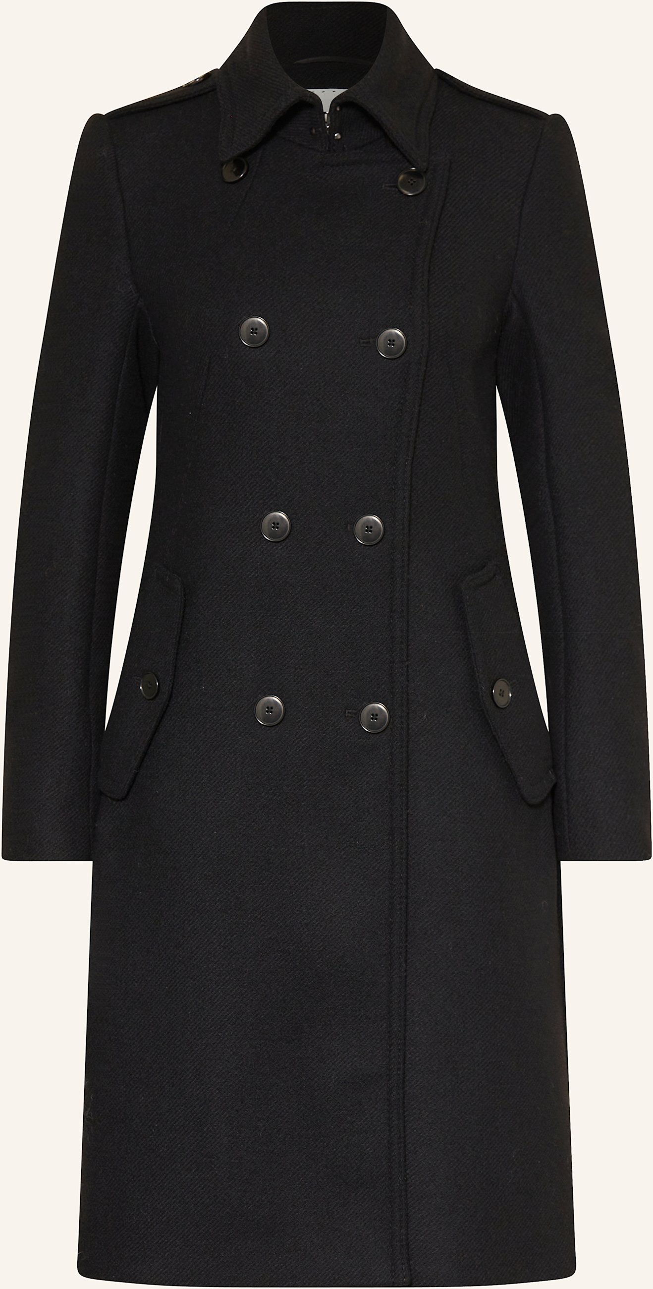 Drykorn Wollmantel Harleston schwarz