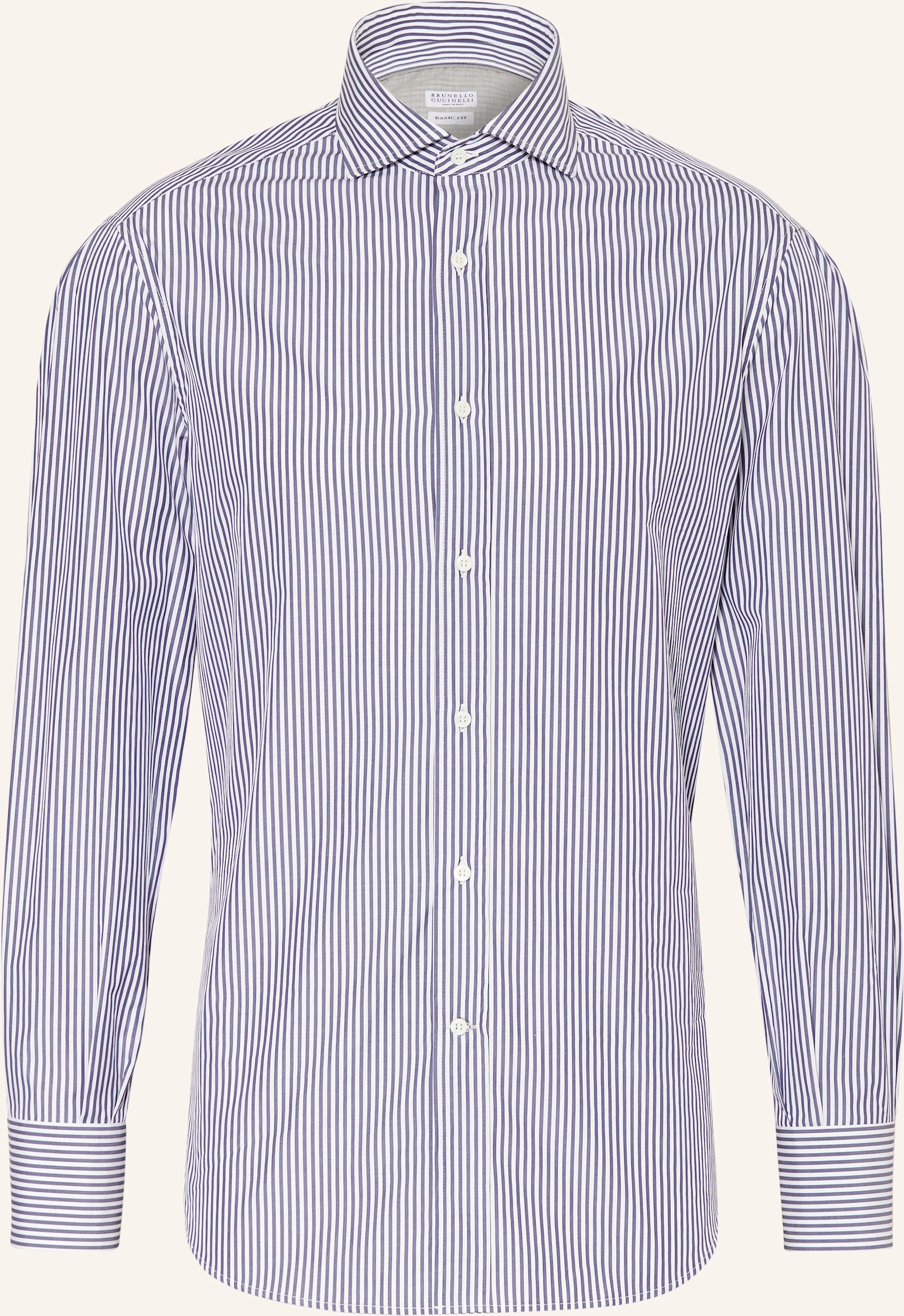 Brunello Cucinelli Hemd Basic Fit blau