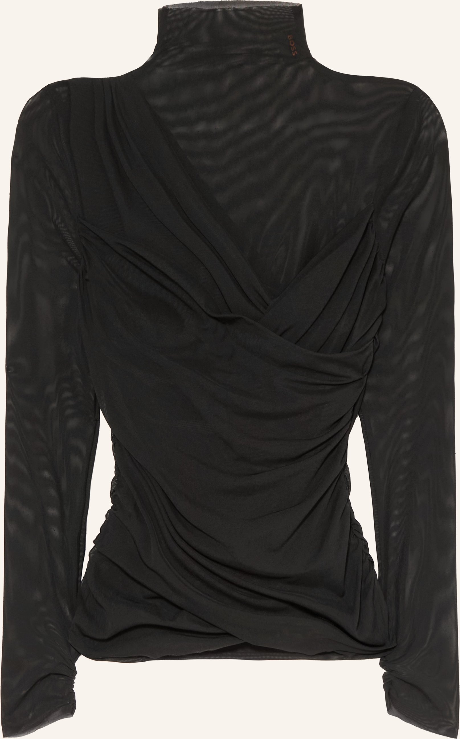 Boss Longsleeve Etulah Aus Mesh schwarz