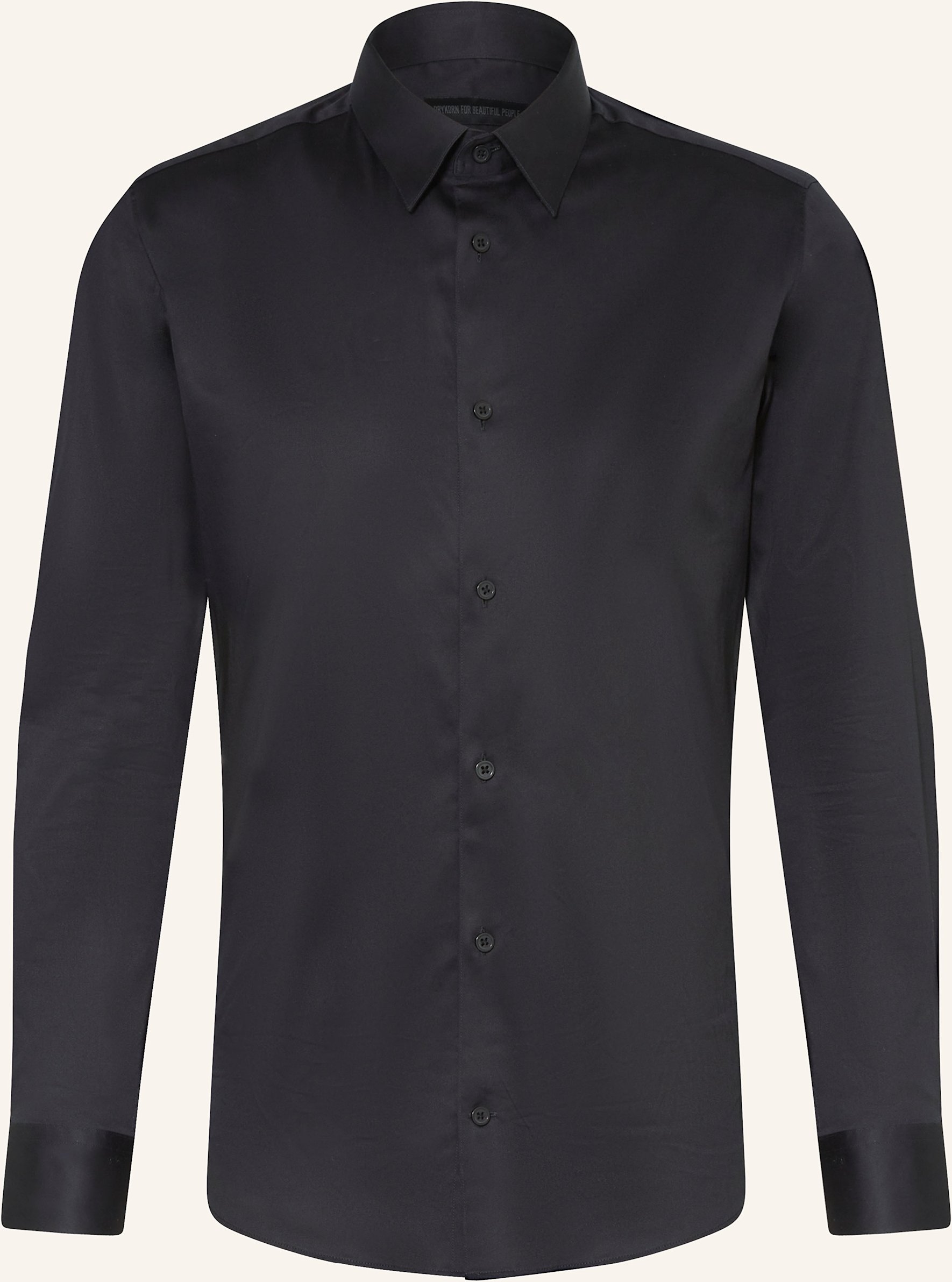 Drykorn Hemd Daneel Slim Fit schwarz