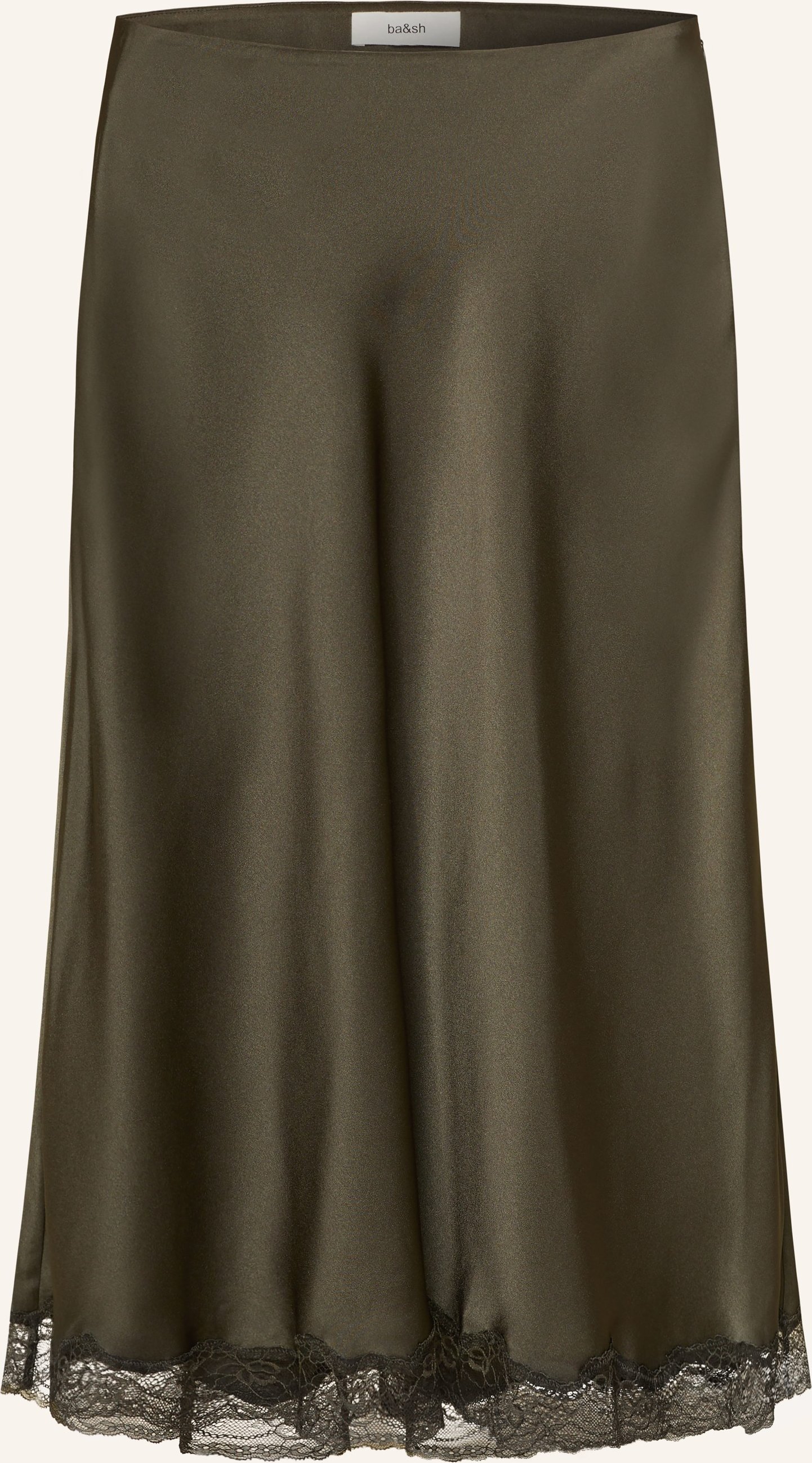 Ba&Sh Satinrock Cyla Mit Spitze gruen