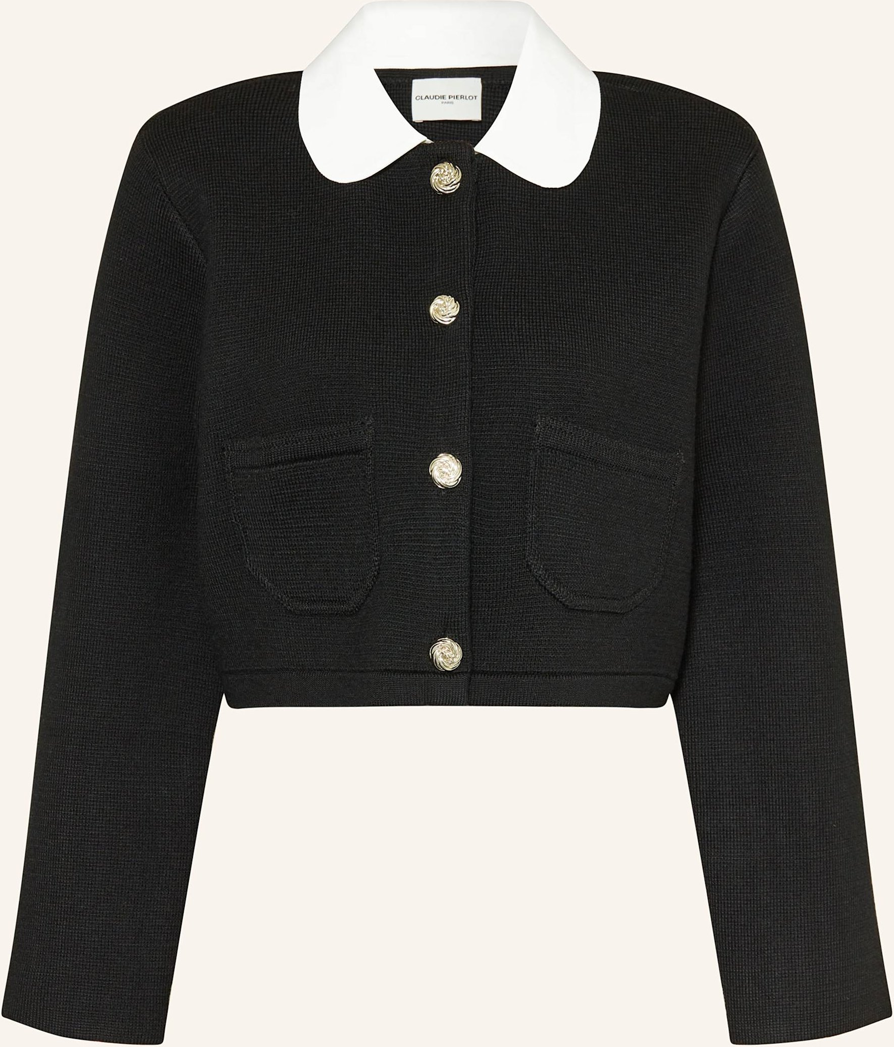 Claudie Pierlot Strickjacke Mit Abnehmbarem Kragen schwarz