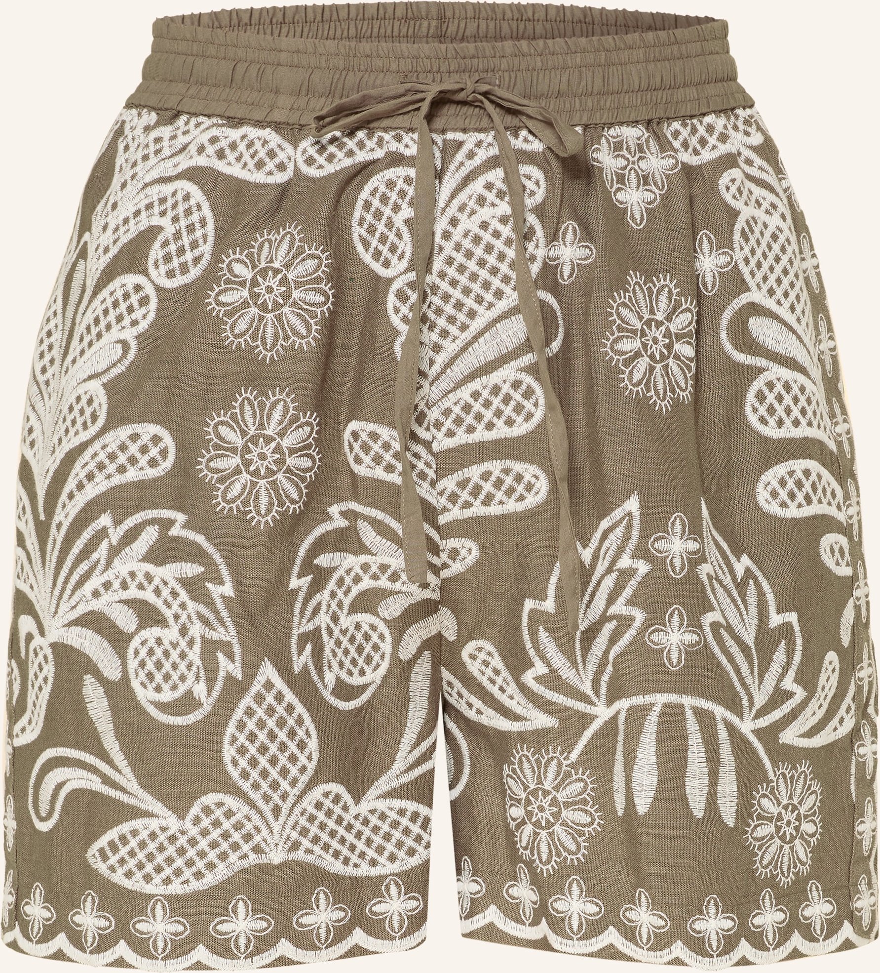 Mrs & Hugs Shorts Mit Leinen gruen