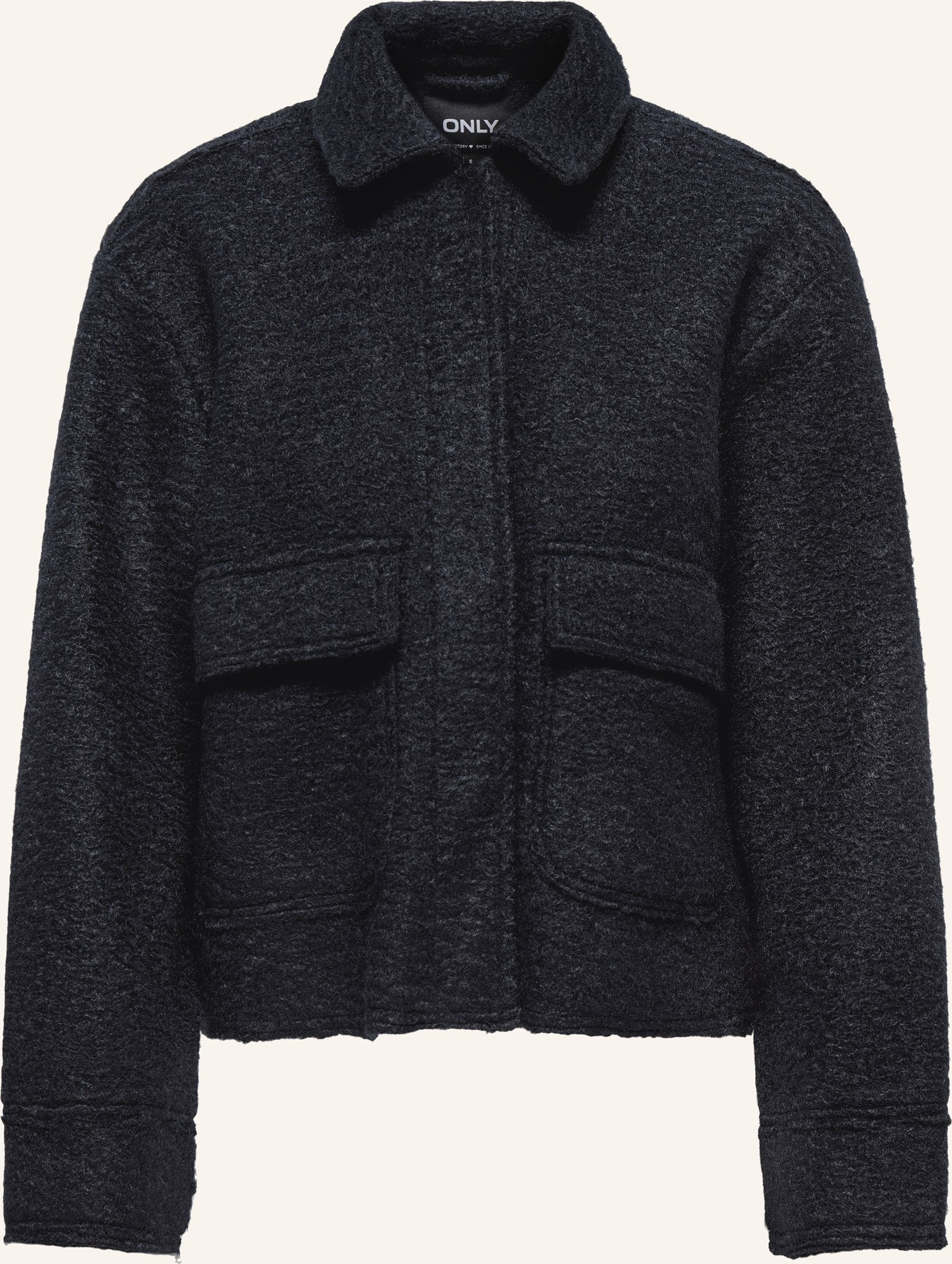 Only Bouclé-Blouson blau