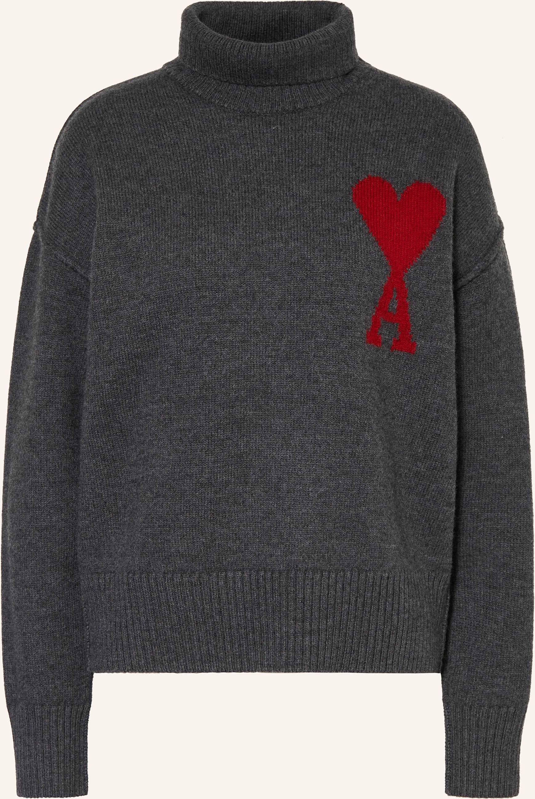 Thumbnail - Ami Paris Rollkragenpullover grau
