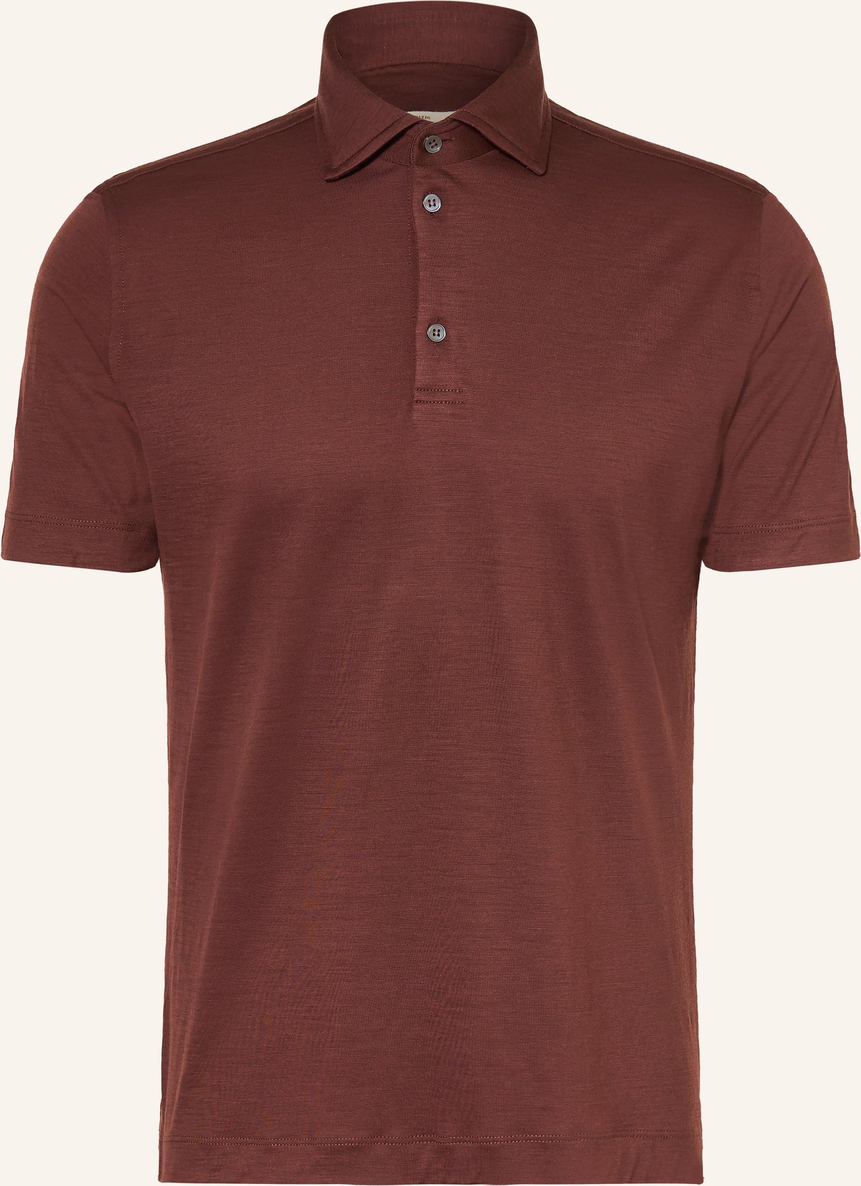 Maurizio Baldassari Jersey-Poloshirt Aus Merinowolle braun