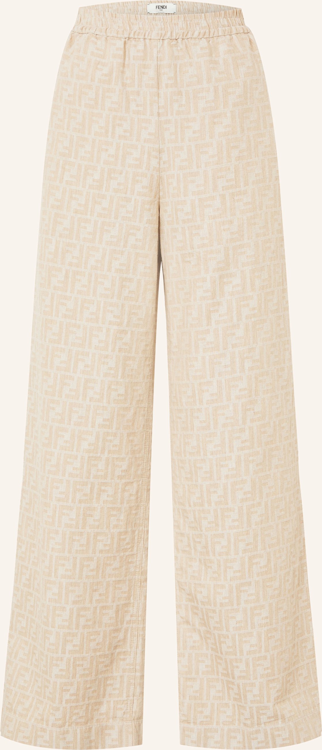 Thumbnail - Fendi Marlenehose Mit Leinen beige