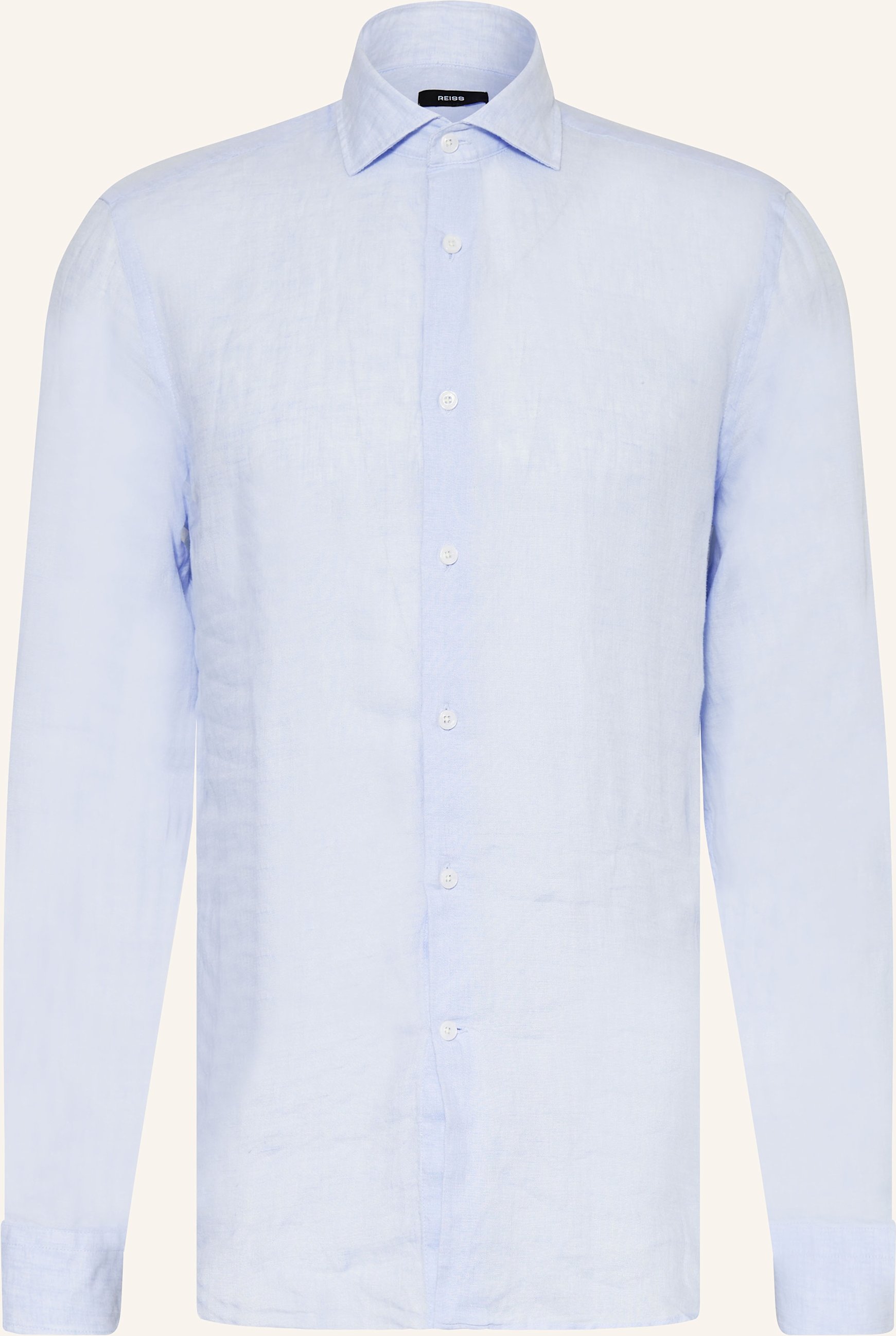 Reiss Leinenhemd Ruban Regular Fit blau