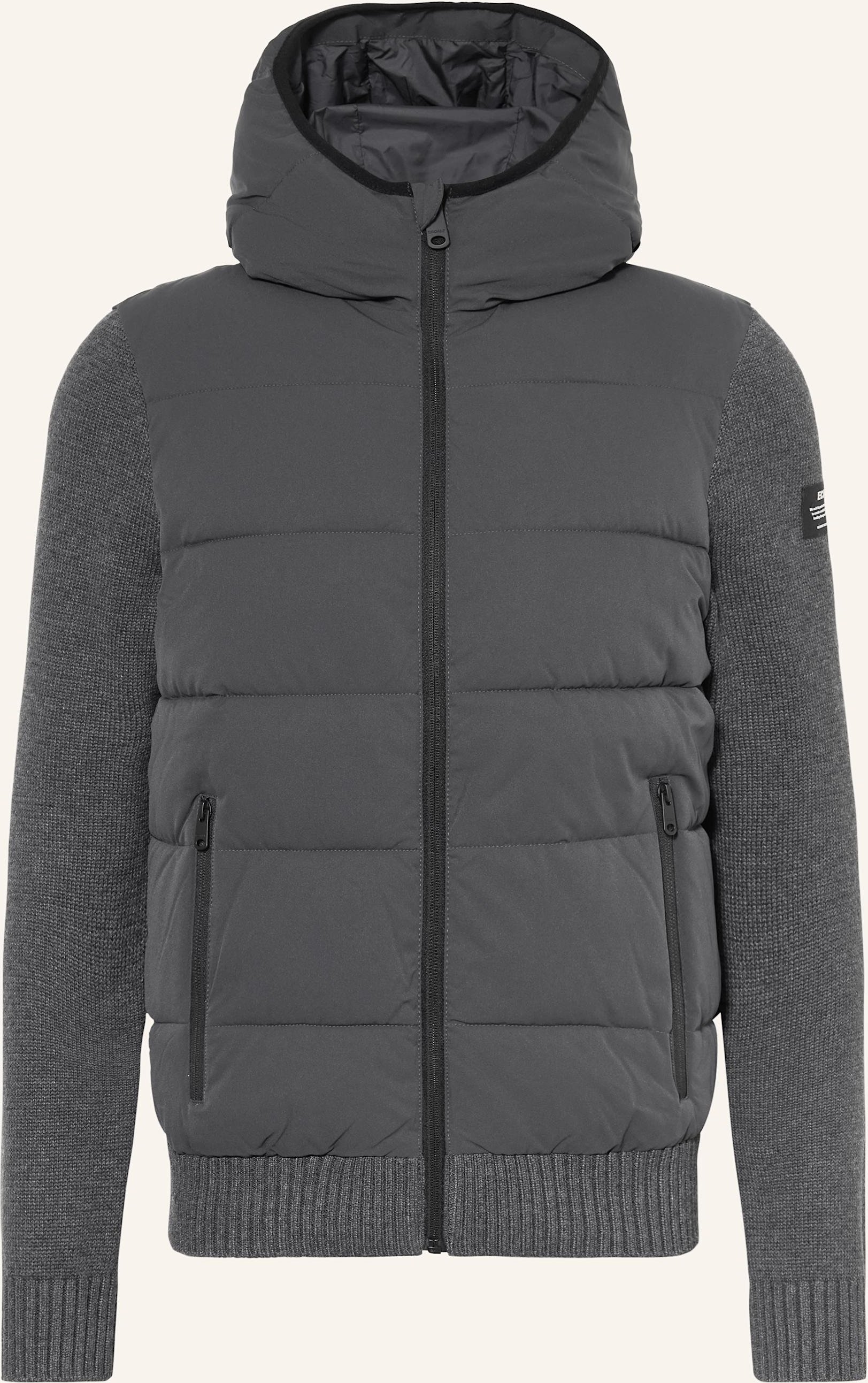 Thumbnail - Ecoalf Steppjacke Im Materialmix grau