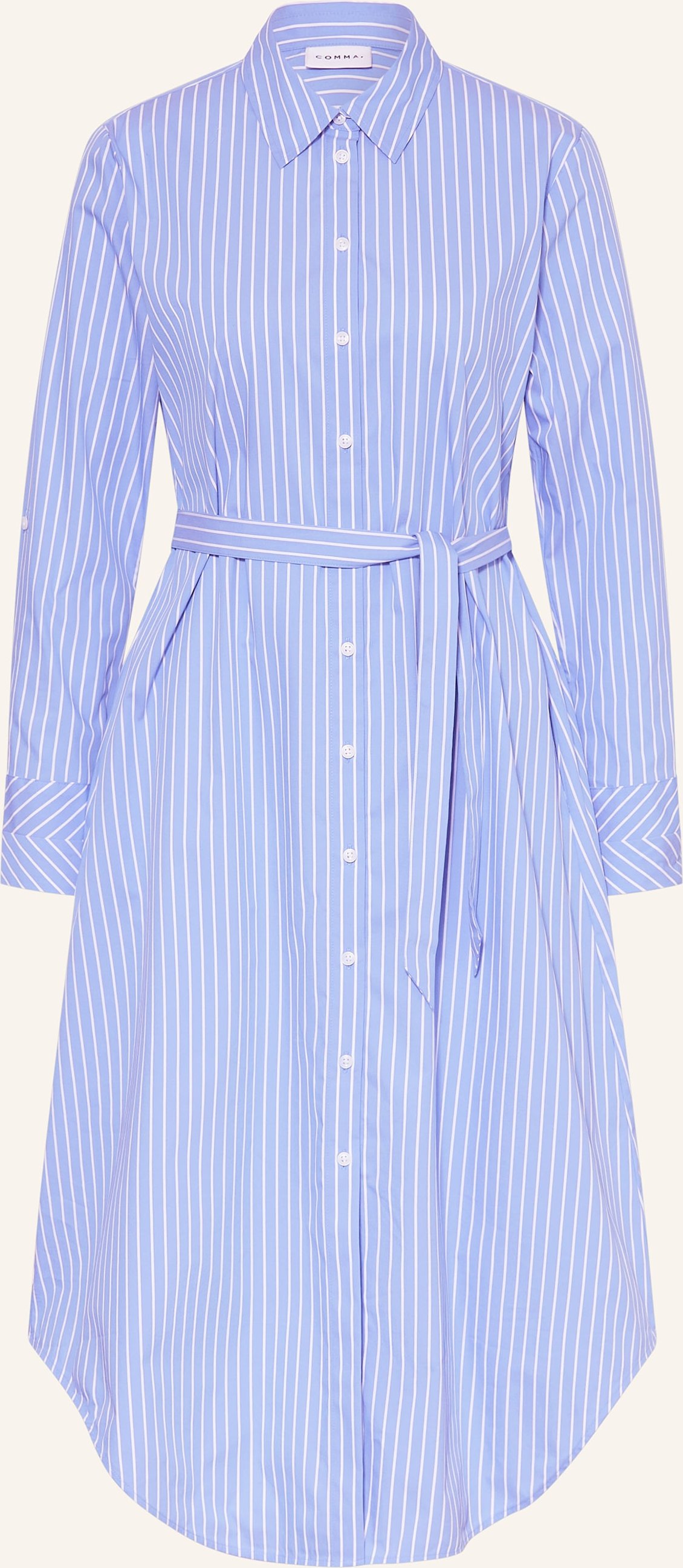 Comma Hemdblusenkleid blau