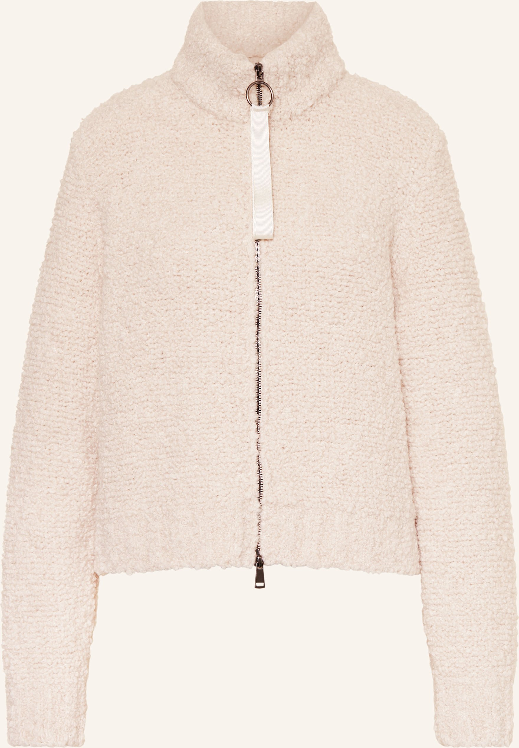 Grace Strickjacke Aus Teddyfell weiss