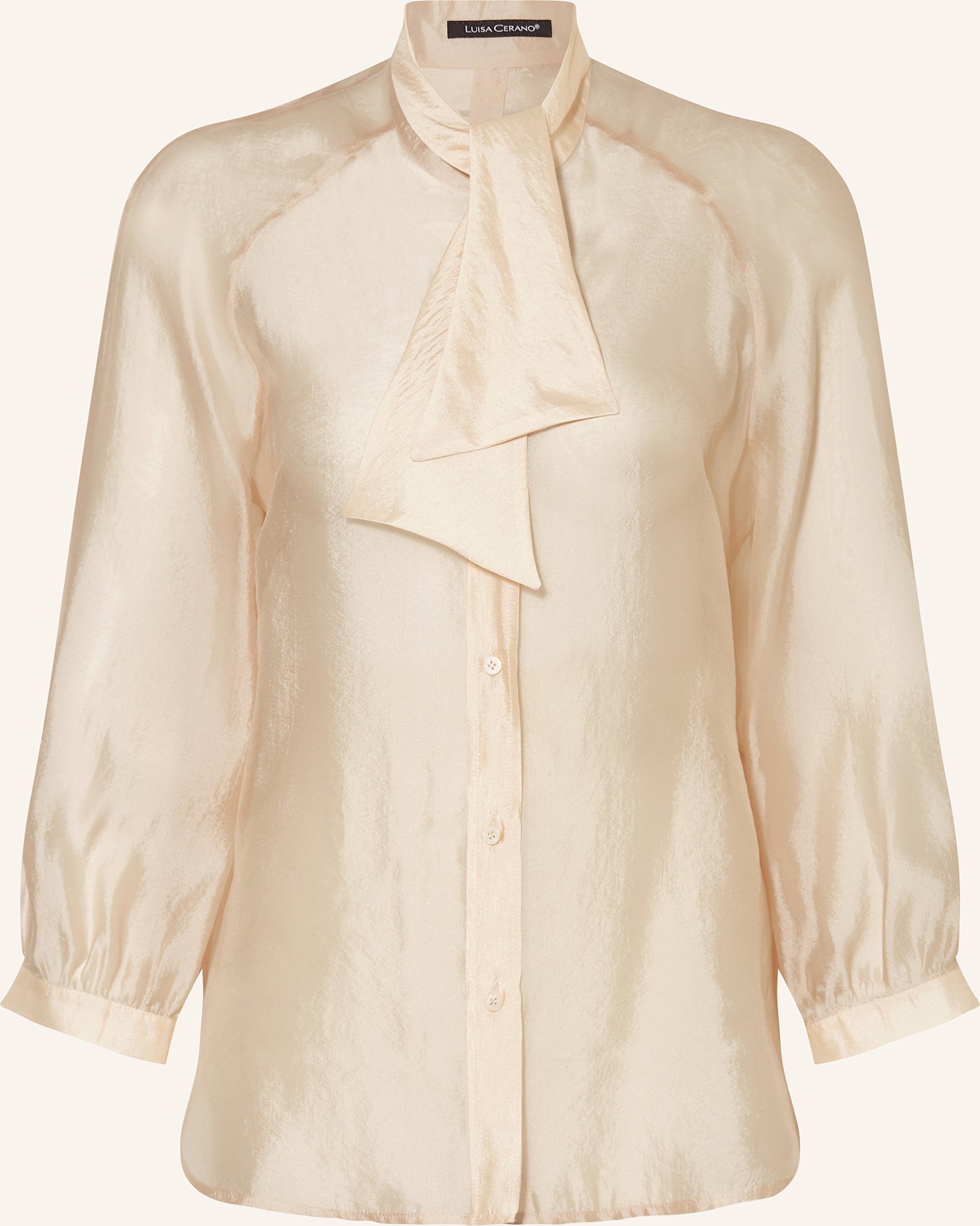 Thumbnail - Luisa Cerano Bluse Mit Abnehmbarer Schluppe beige