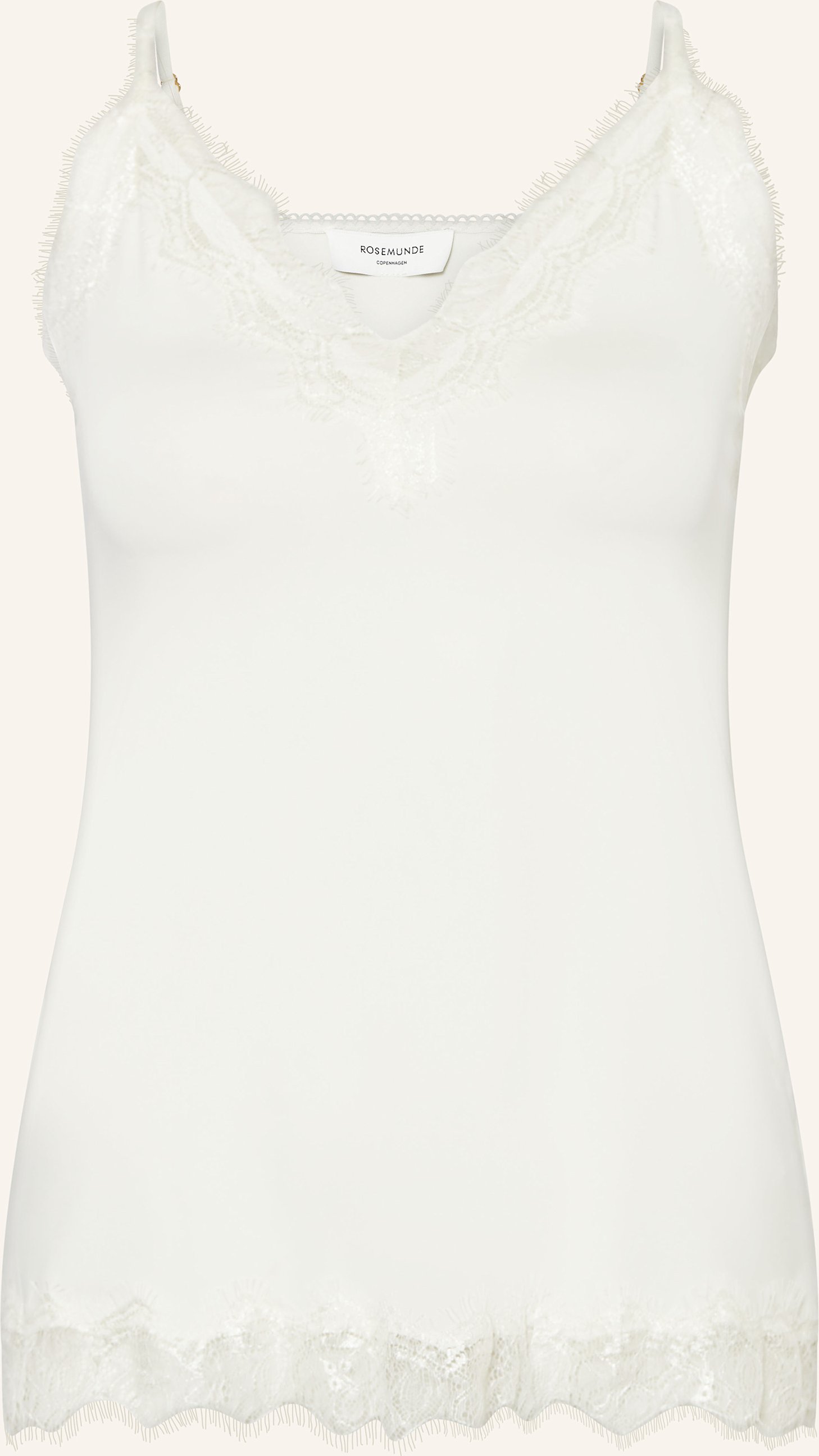 Thumbnail - Rosemunde Top Billie Mit Spitze beige