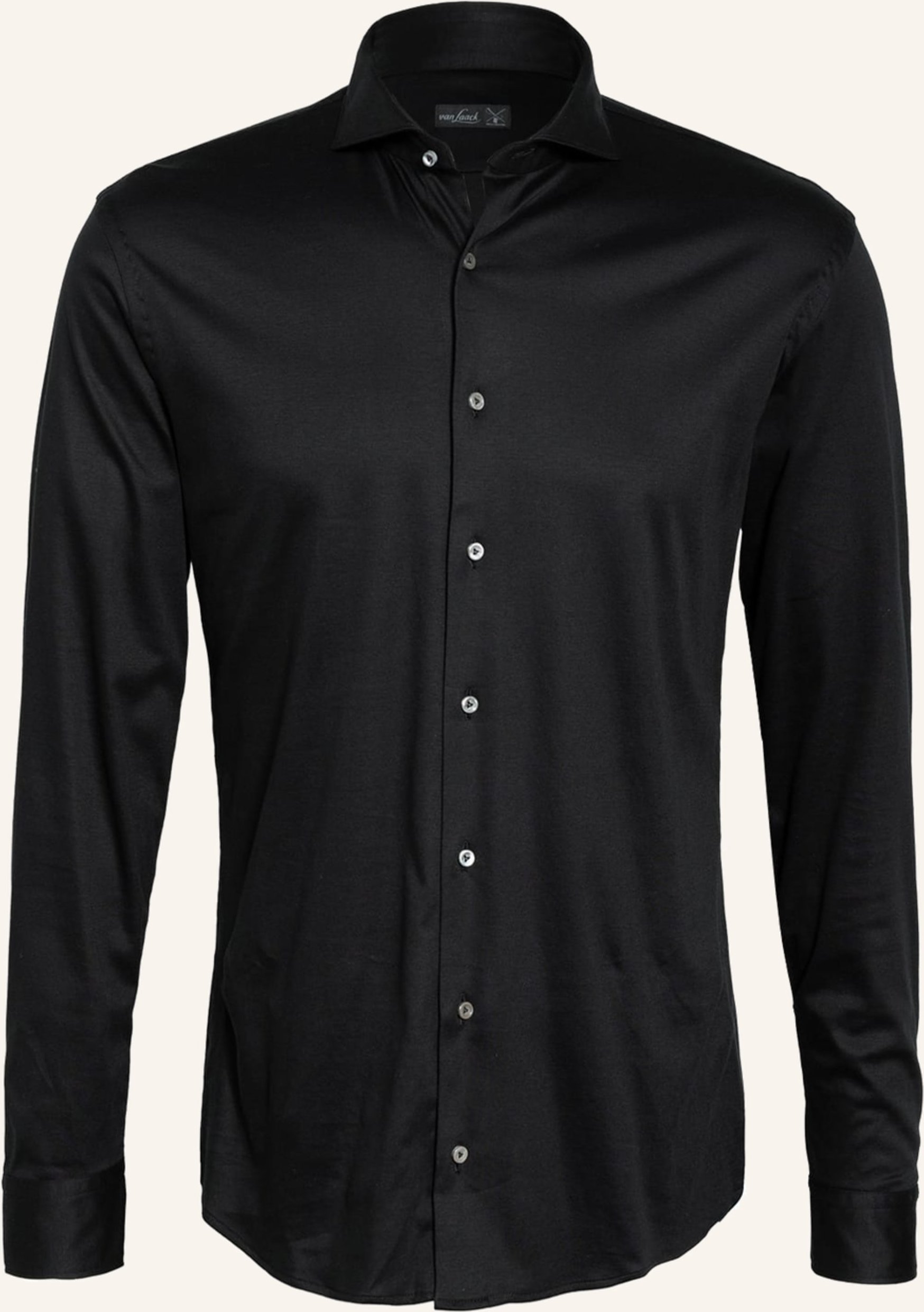 Van Laack Jerseyhemd Per Tailor Fit schwarz
